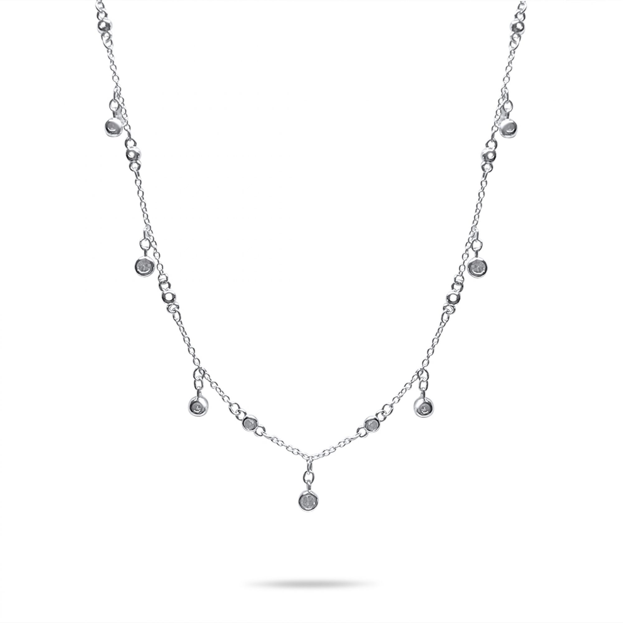 Necklace with zircon stones