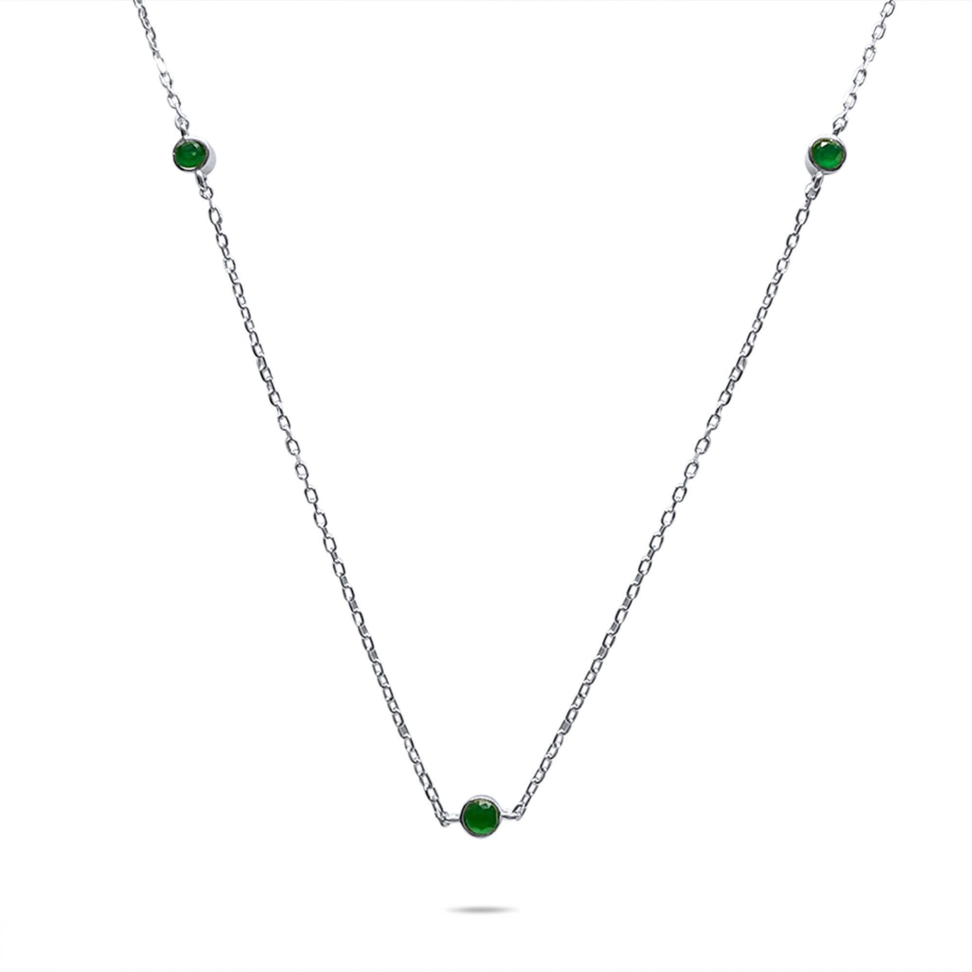 Κολιέ με πέτρες σμαράγδι