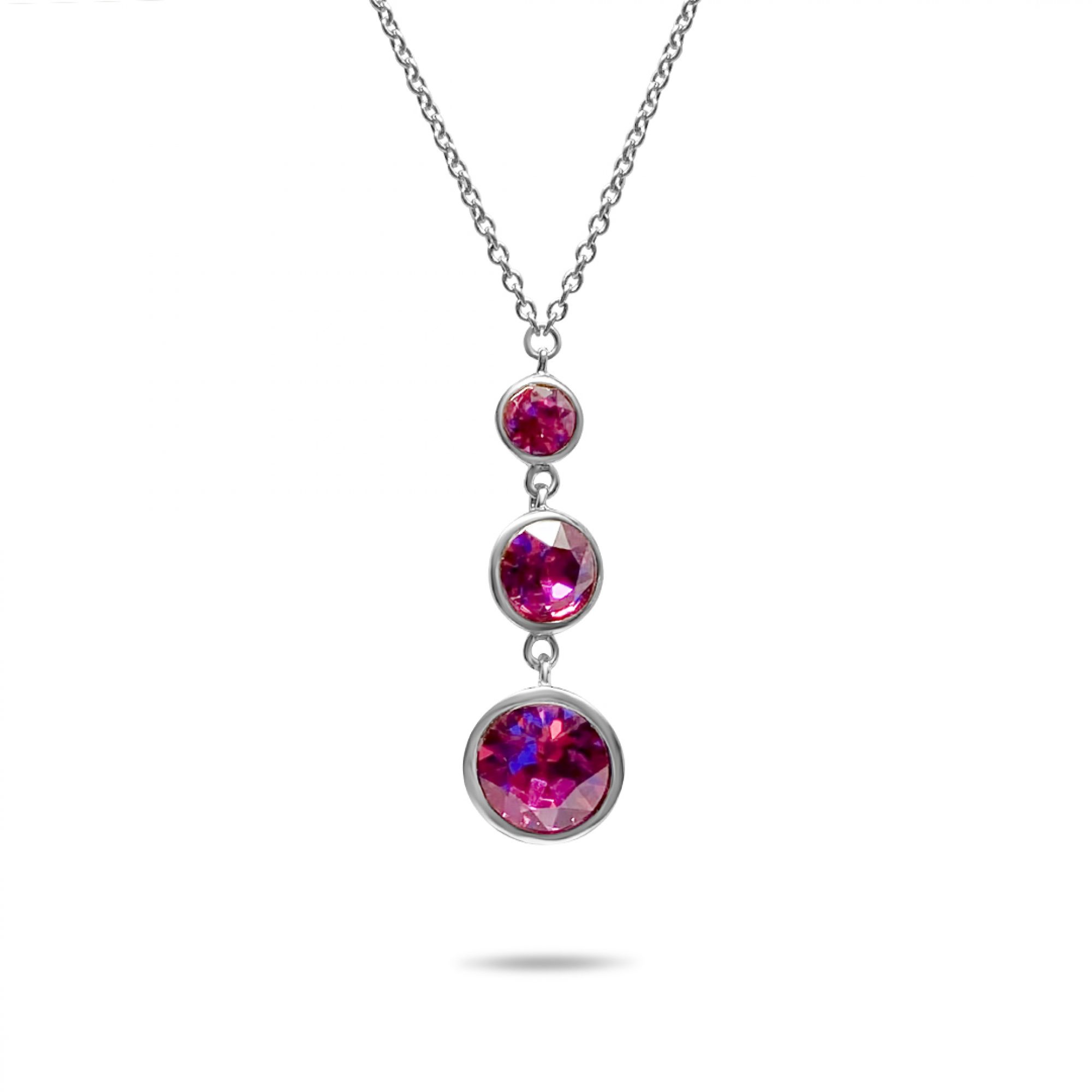 Necklace with ruby stones 