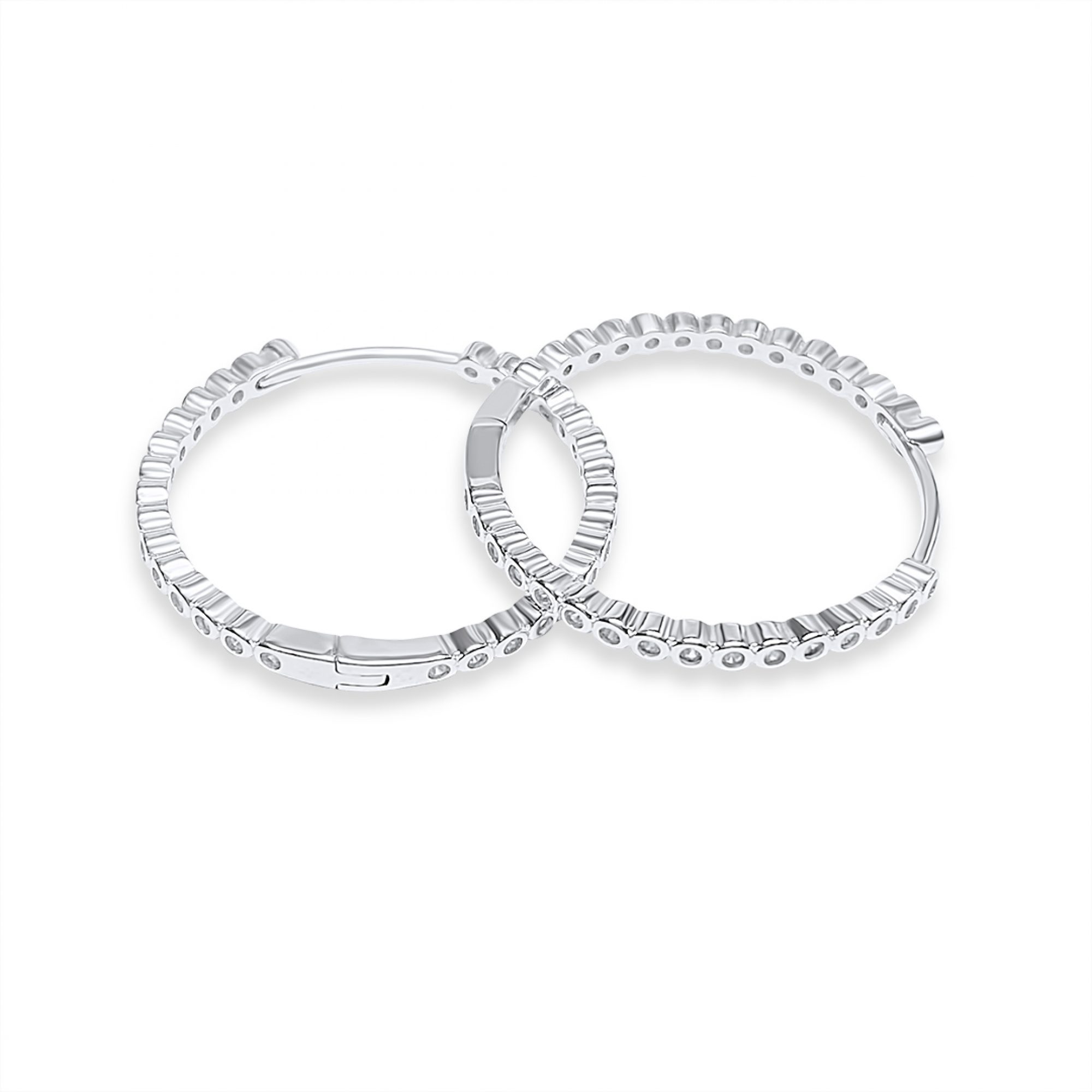 Ασημένια σκουλαρίκια με πέτρες ζιργκόν