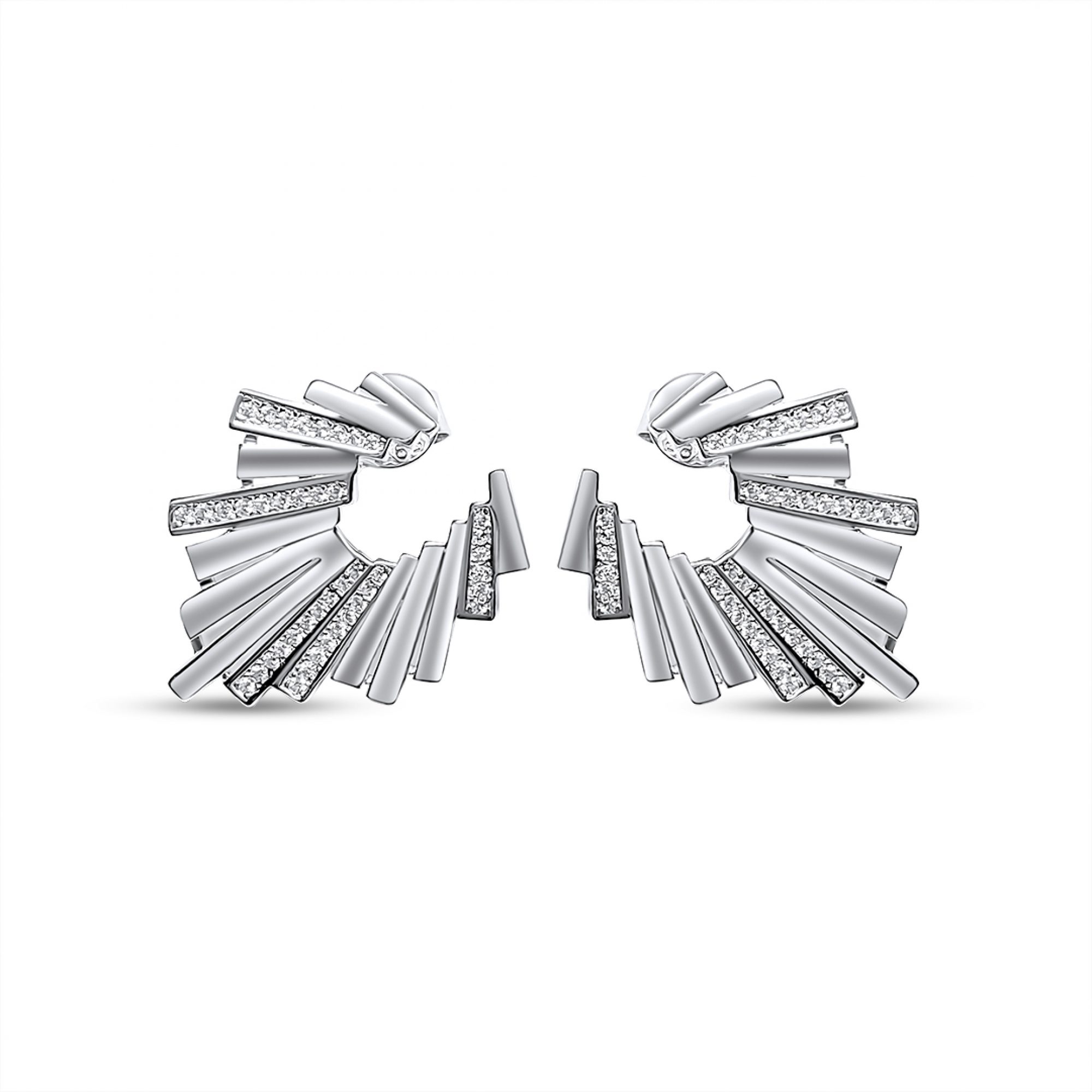 Ασημένια σκουλαρίκια με πέτρες ζιργκόν