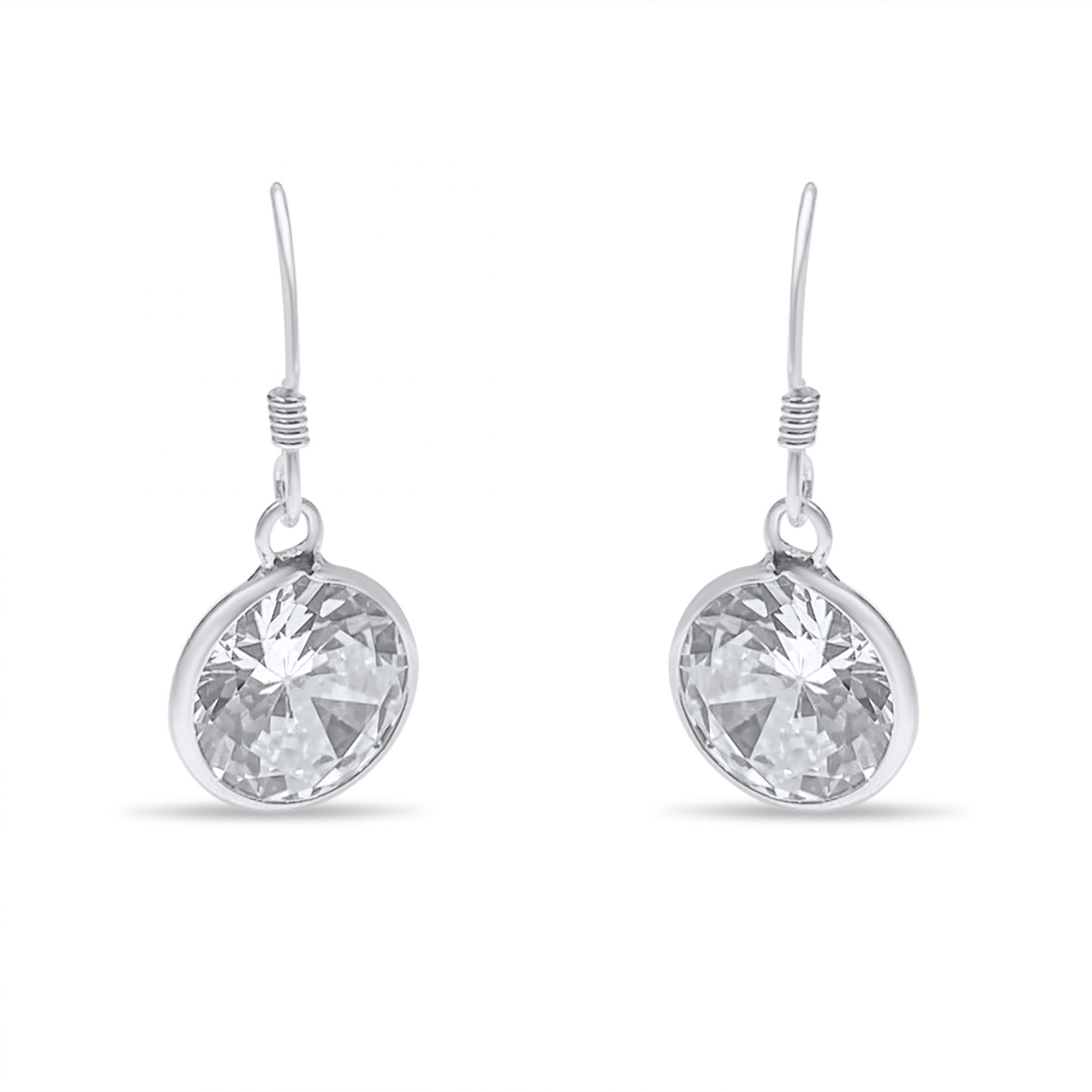 Σκουλαρίκια κρεμαστά με πέτρα ζιργκόν