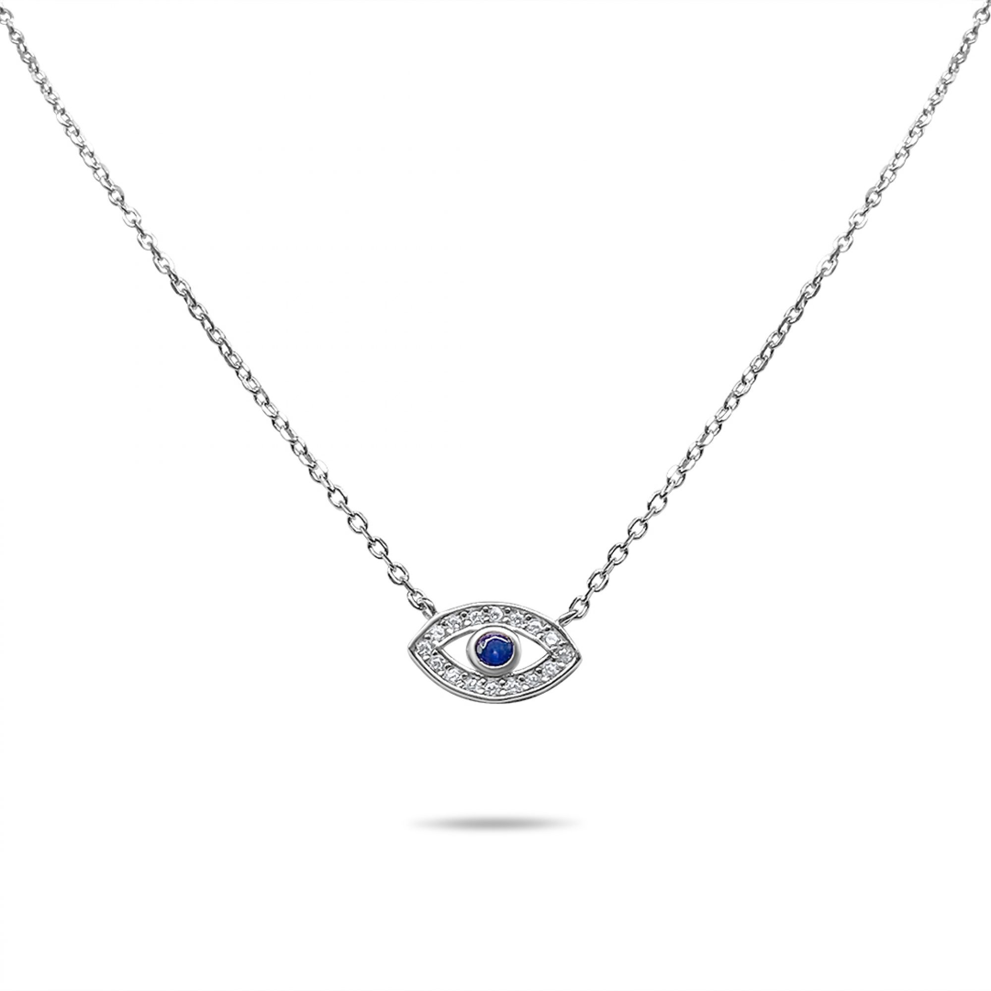 Κολιέ μάτι με πέτρες ζιργκόν