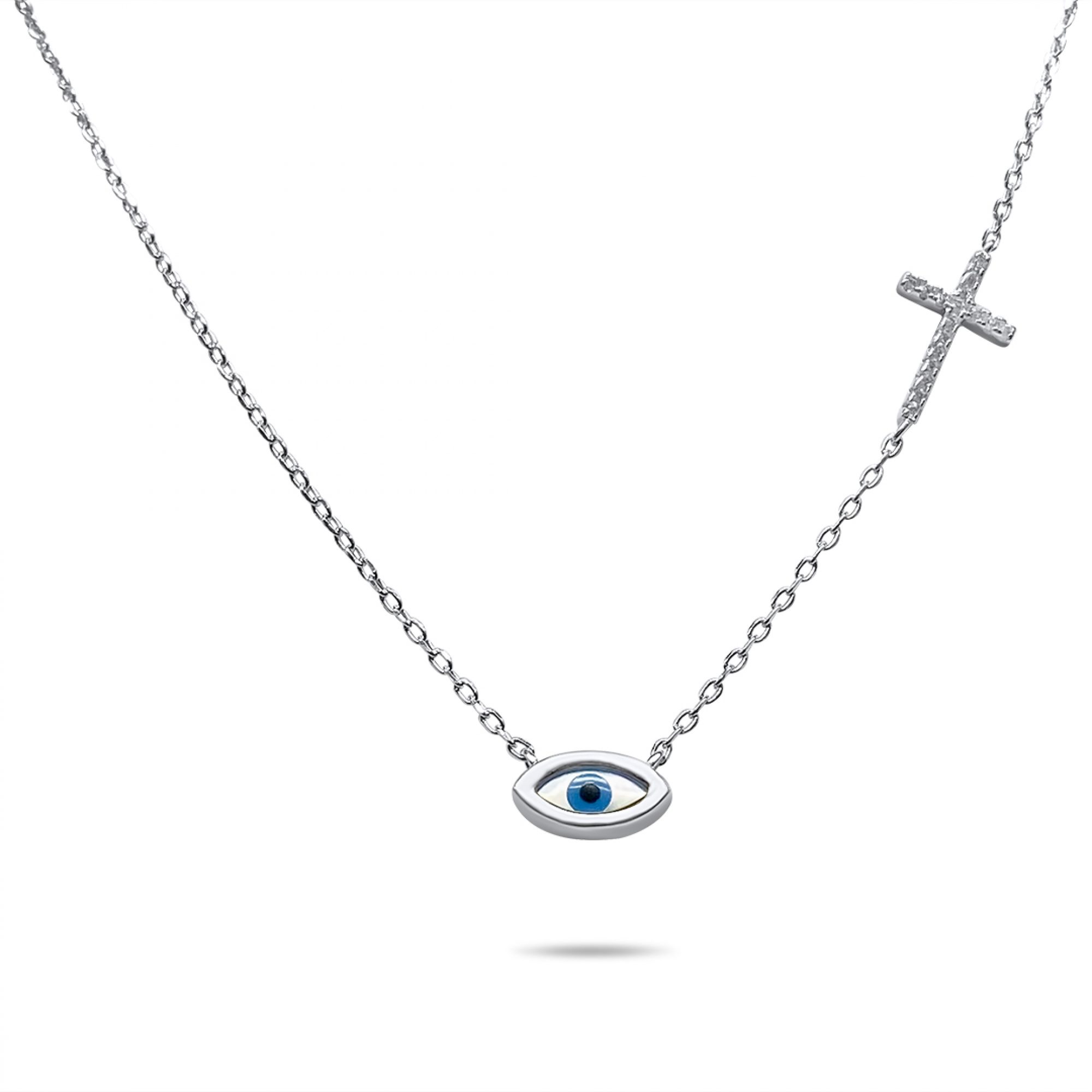 Eye necklace with mother of pearl