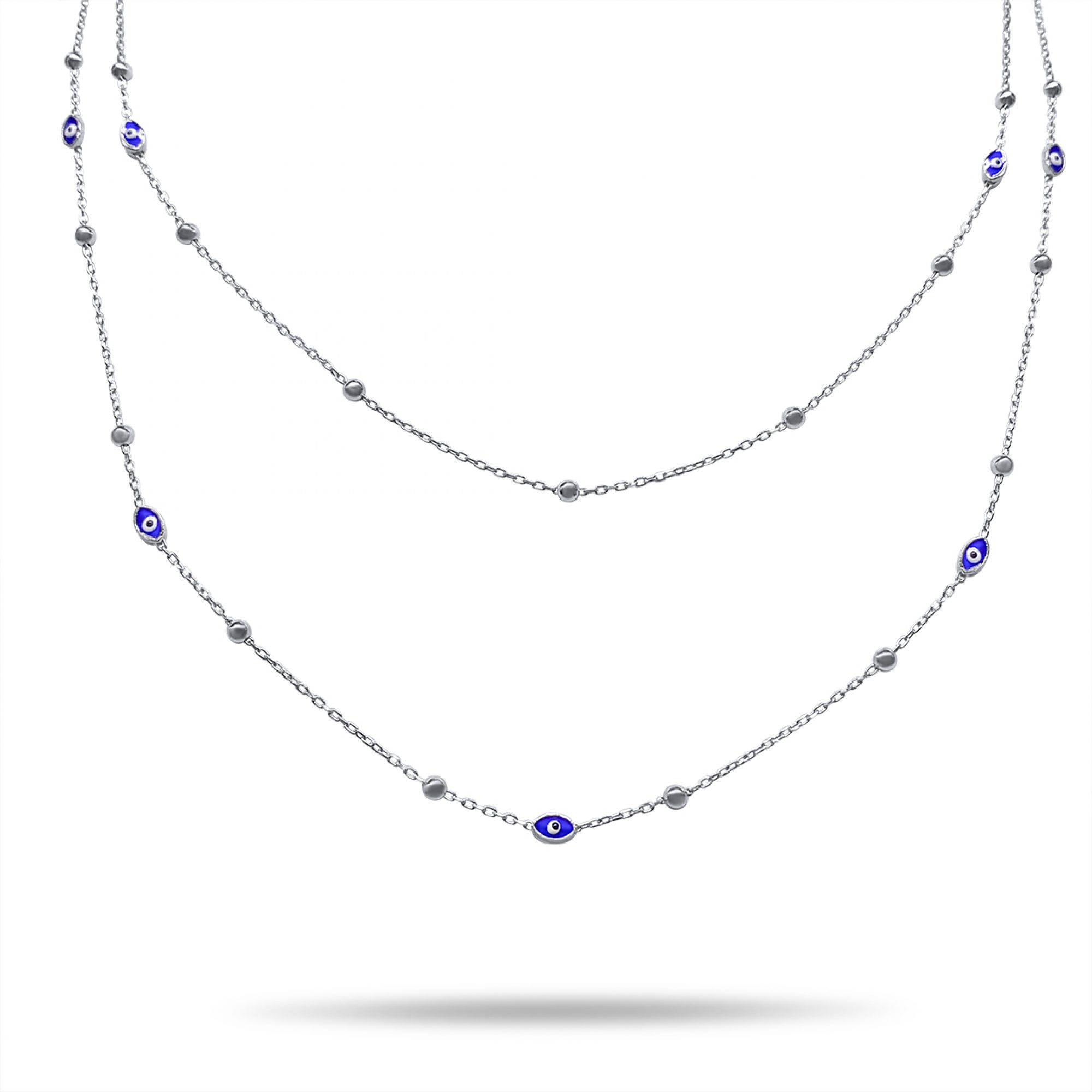 Διπλό κολιέ με ματάκια