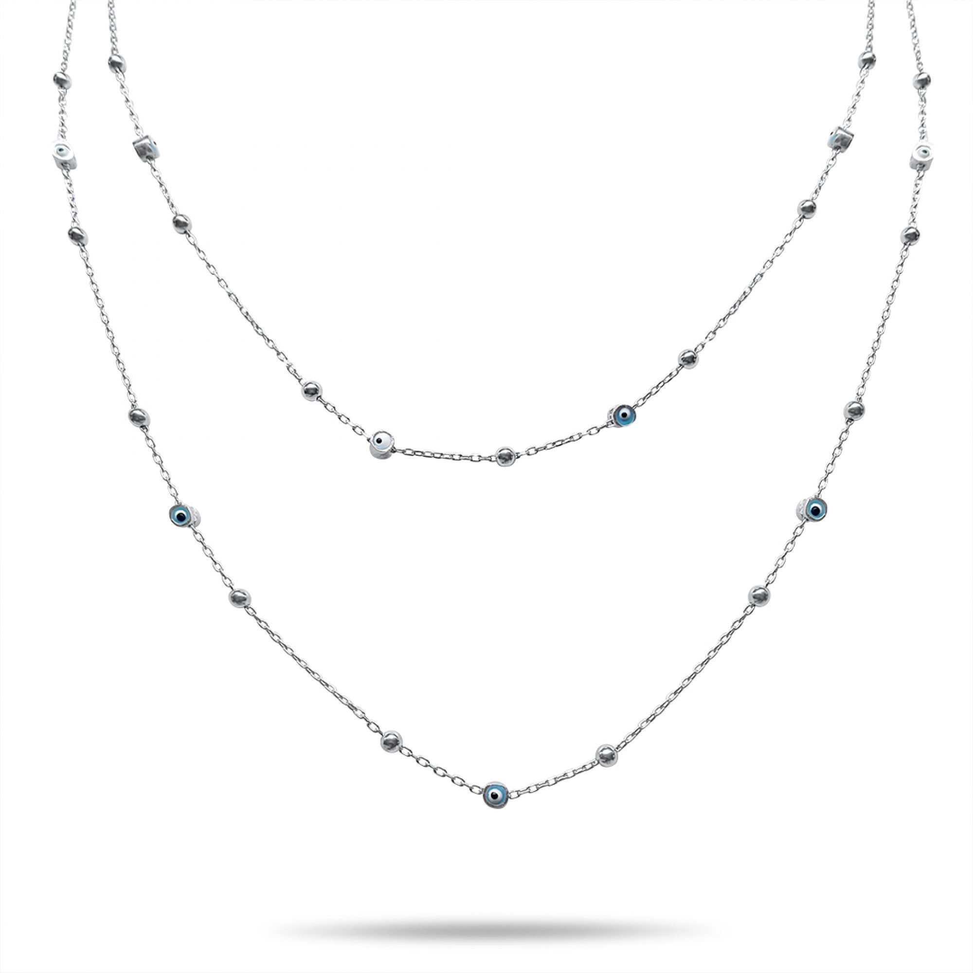 Διπλό κολιέ με ματάκια