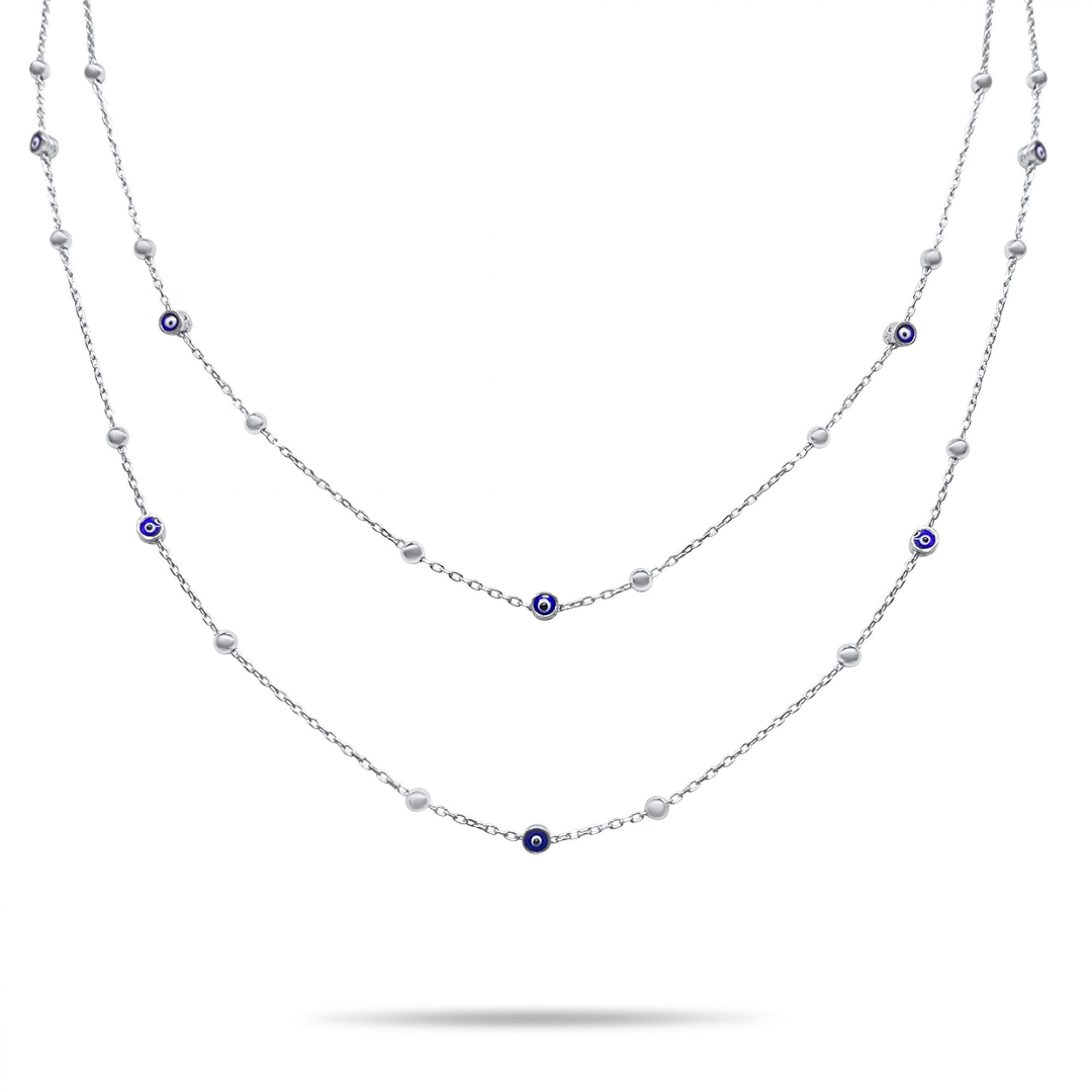 Διπλό κολιέ με ματάκια