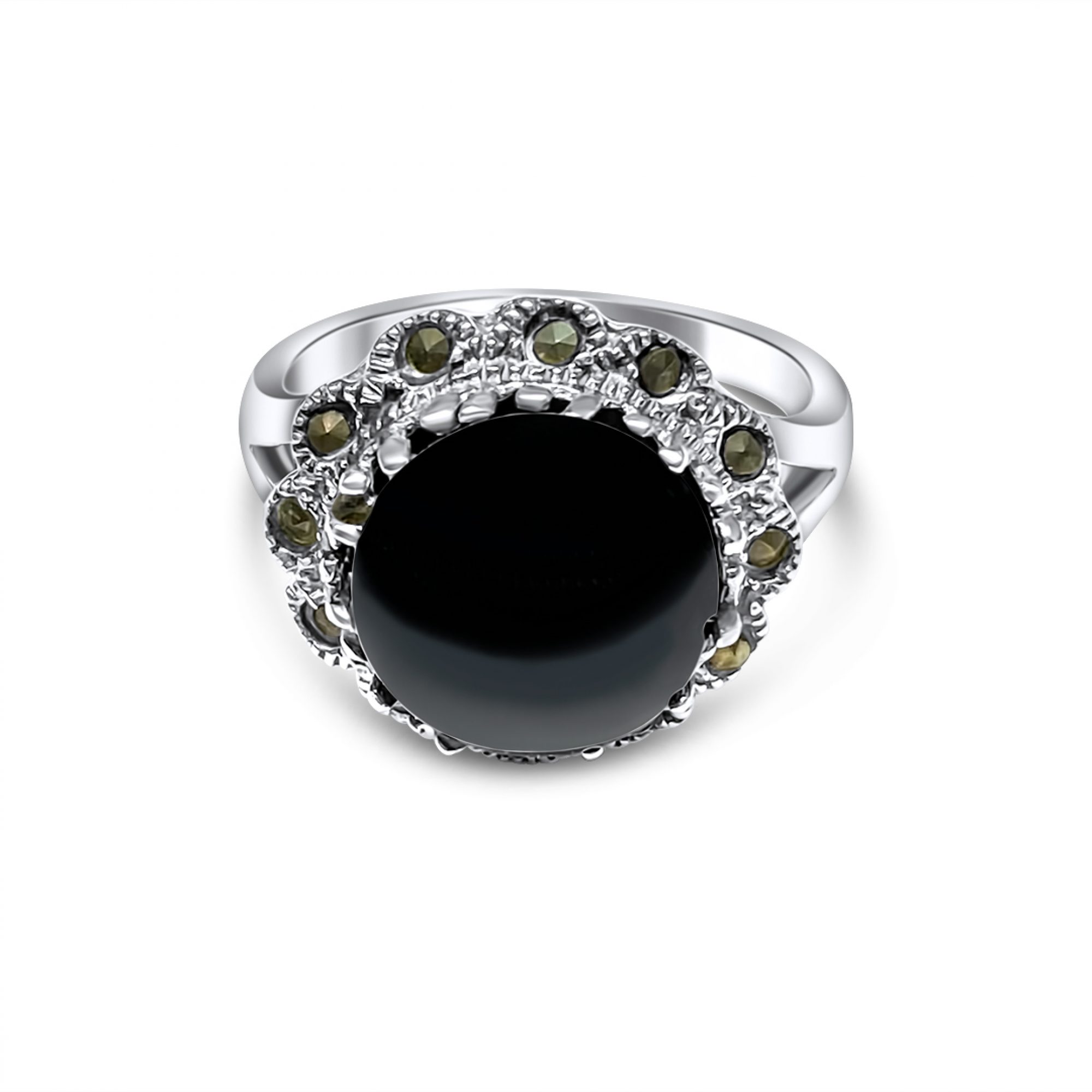 Δαχτυλίδι με πέτρα όνυχα και μαρκασίτες