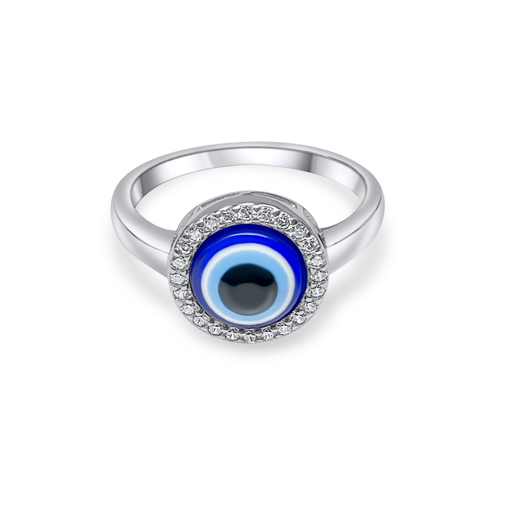 Eye ring with zircon stones