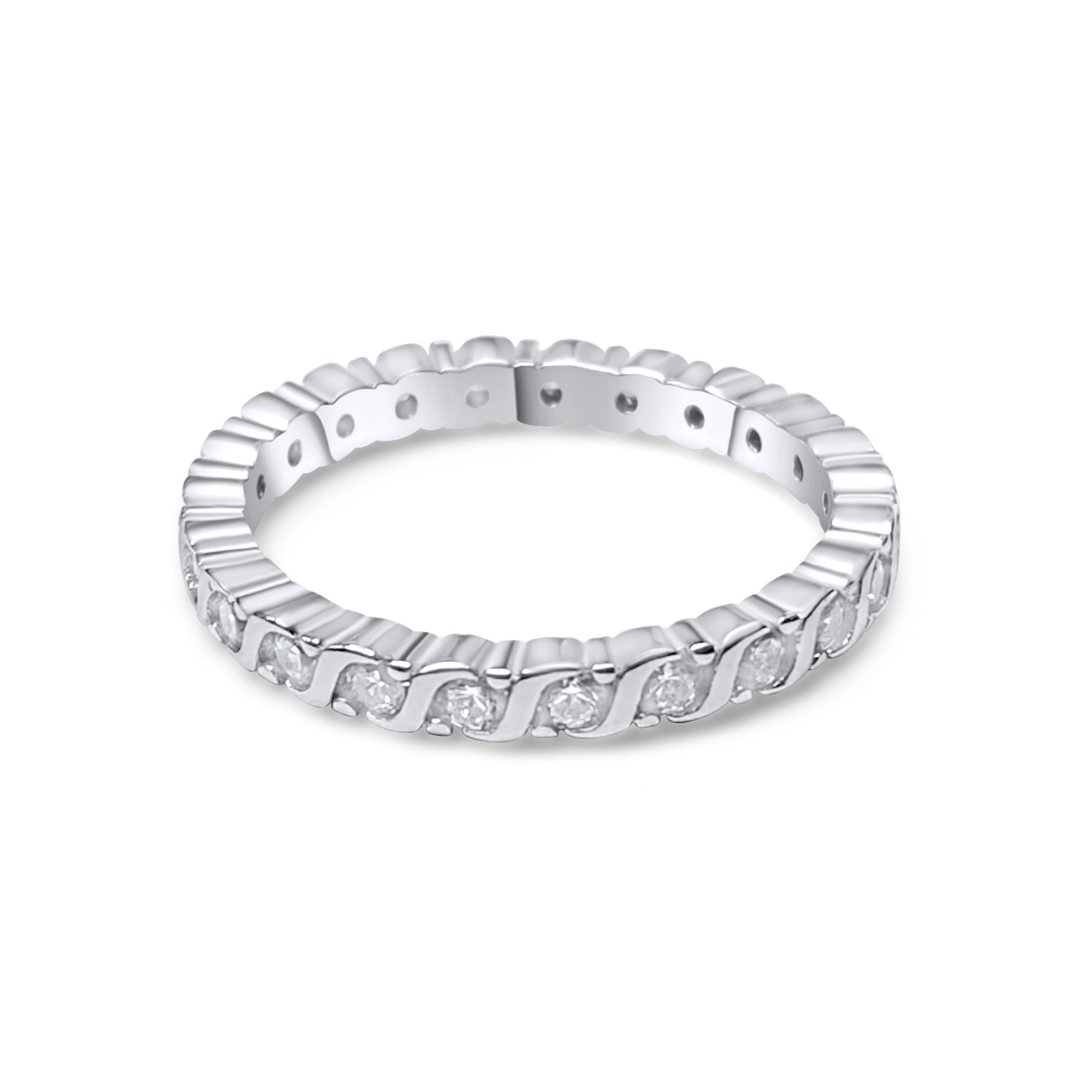 Ring with zircon stones