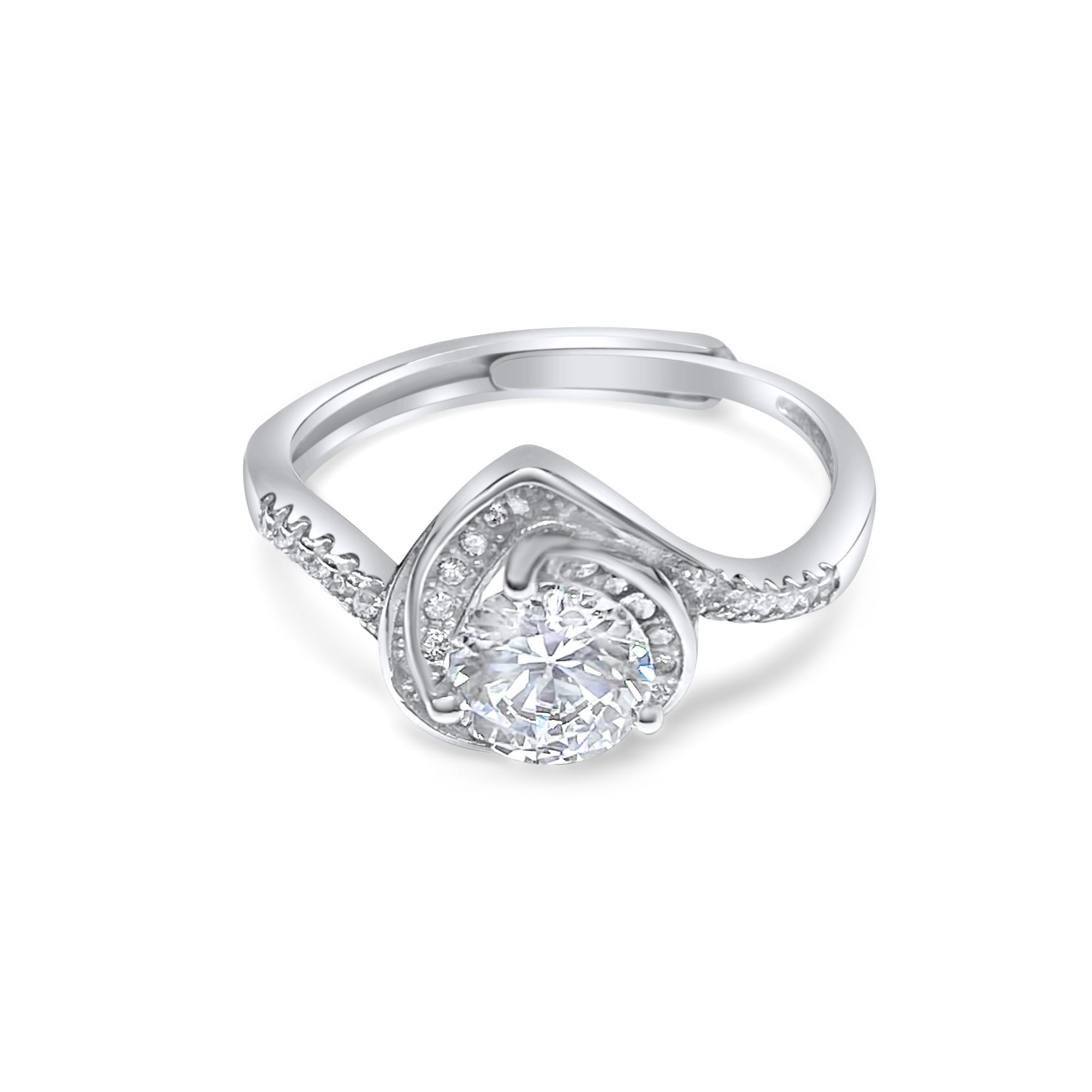 Ring with zircon stones