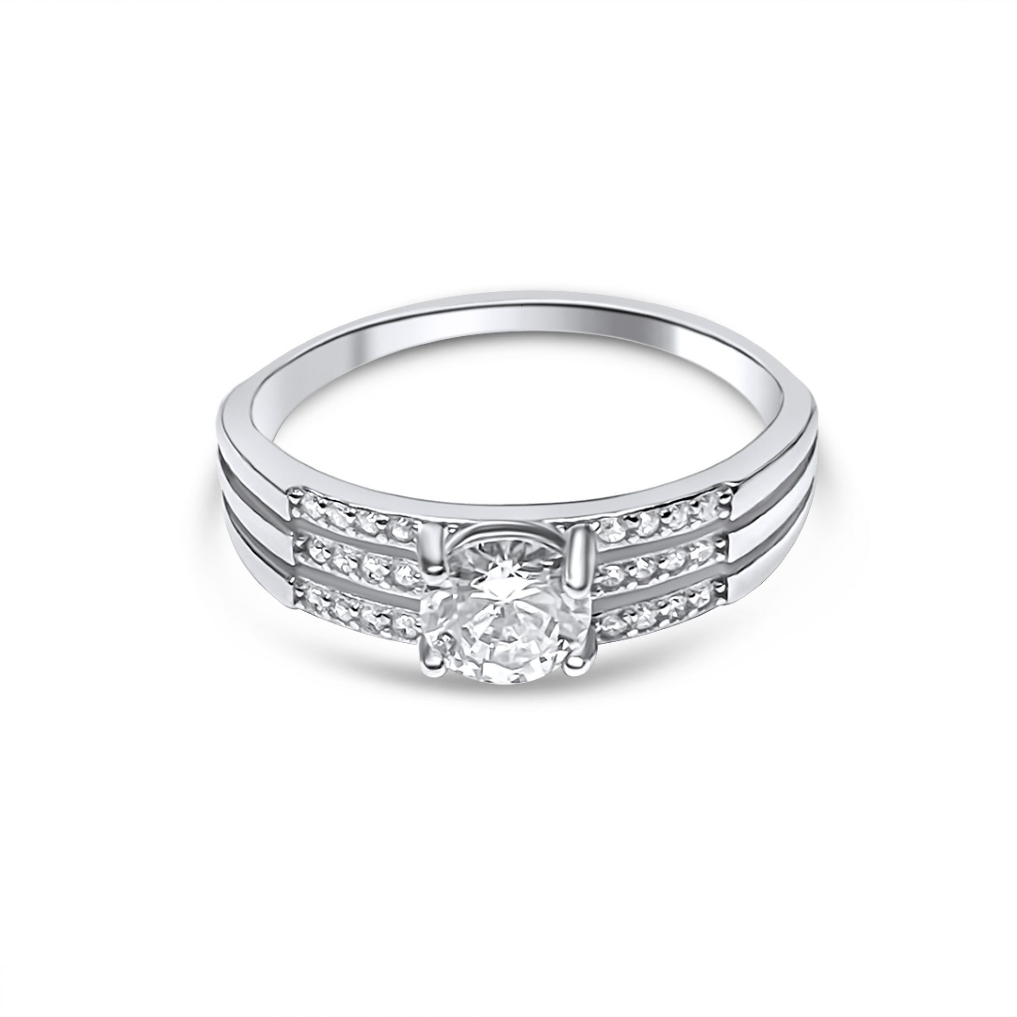 Ring with zircon stones