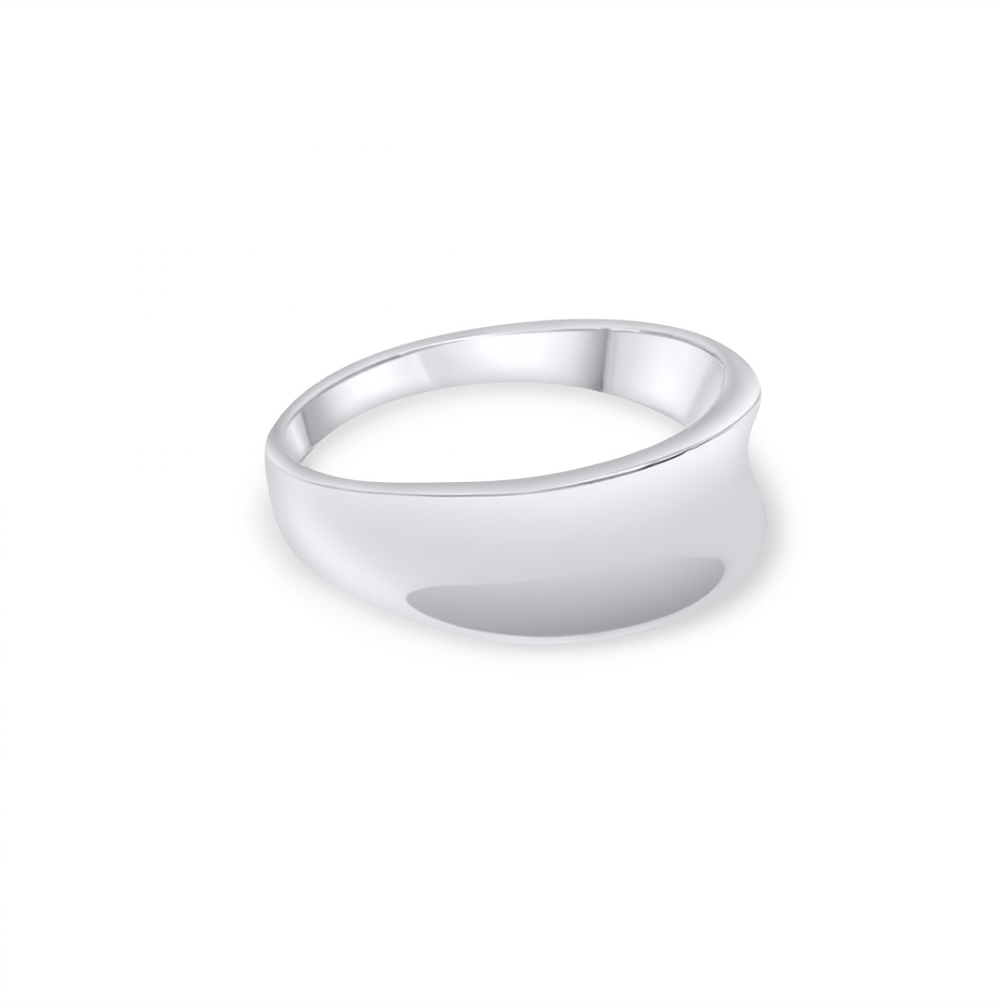 Silver polished ring