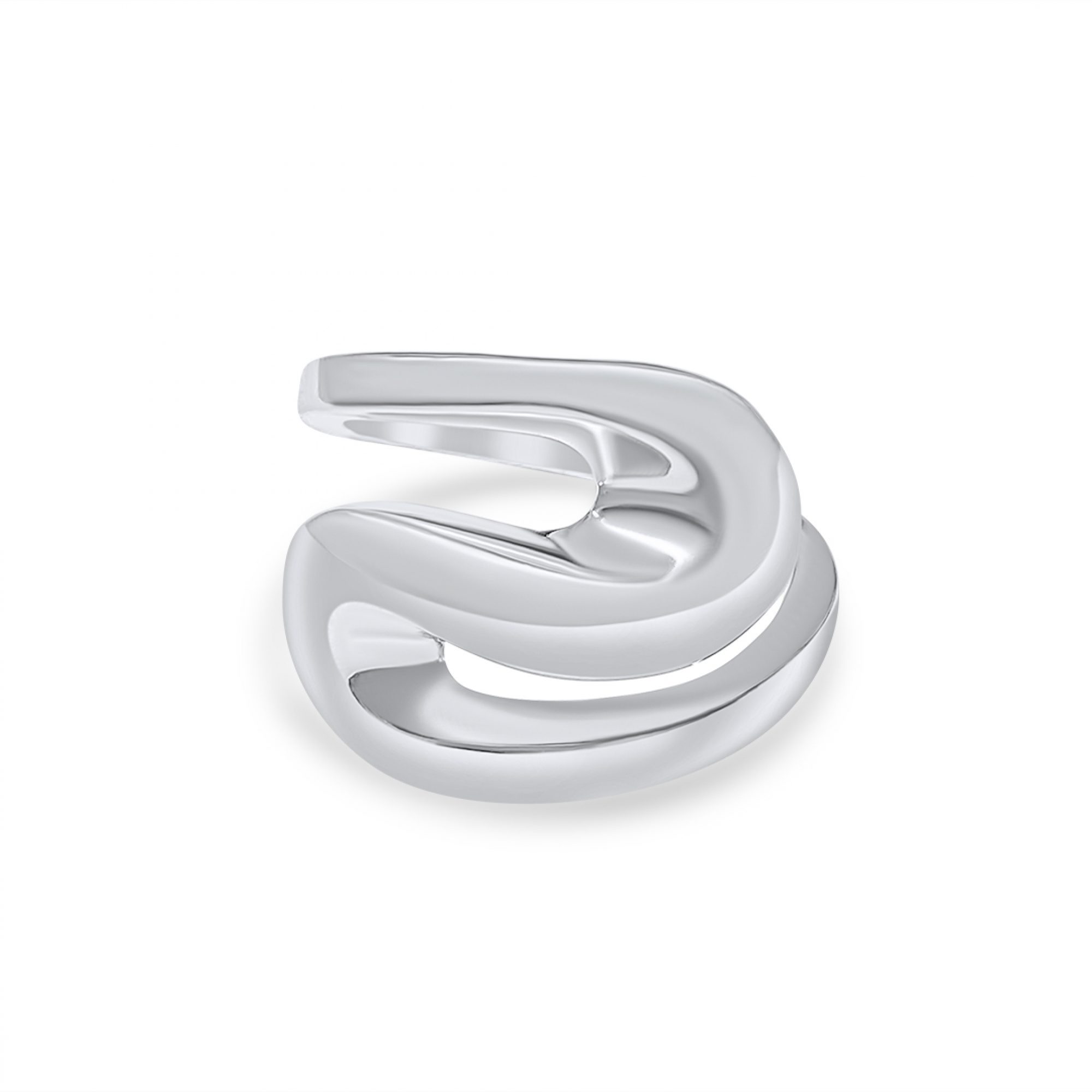 Silver polished ring