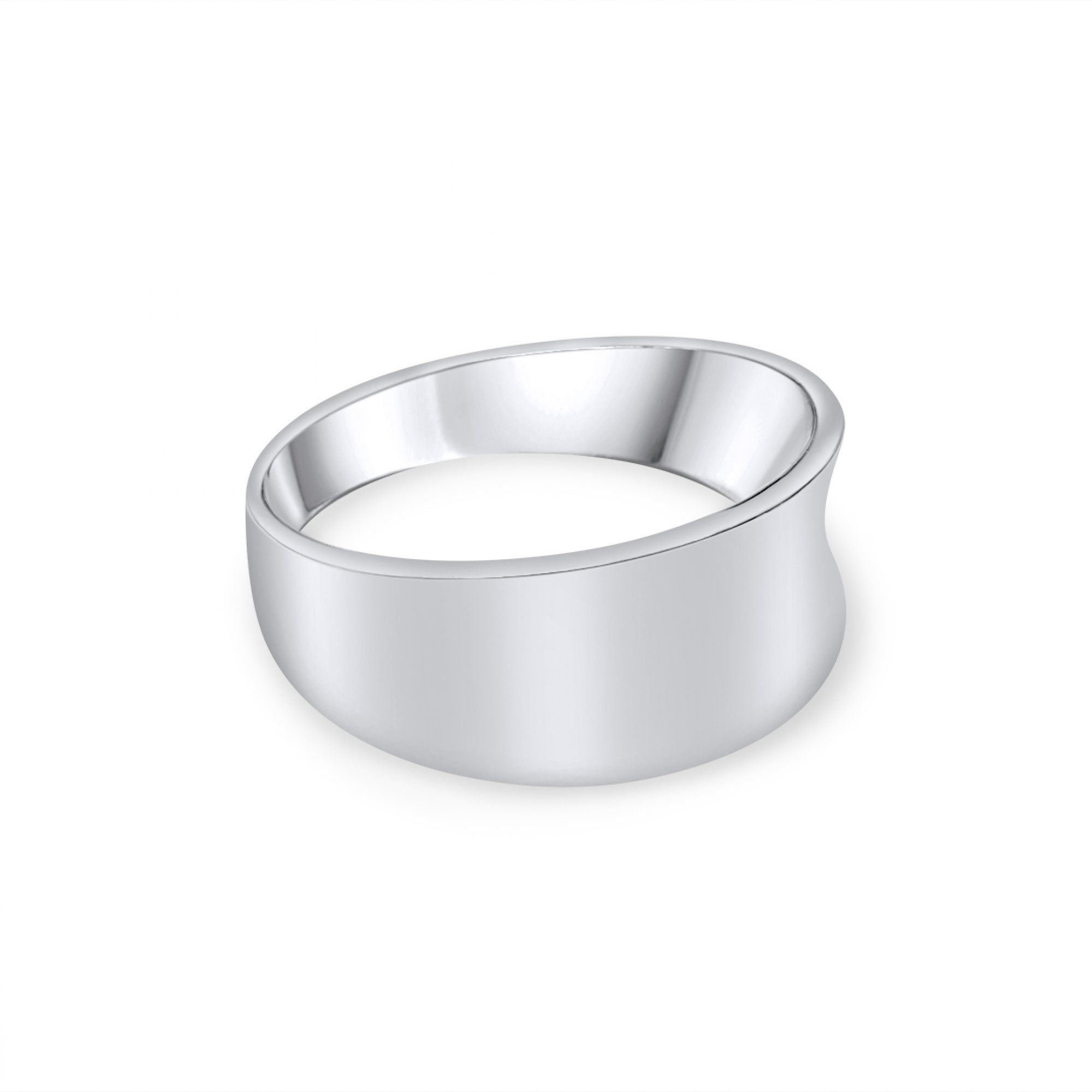 Silver polished ring