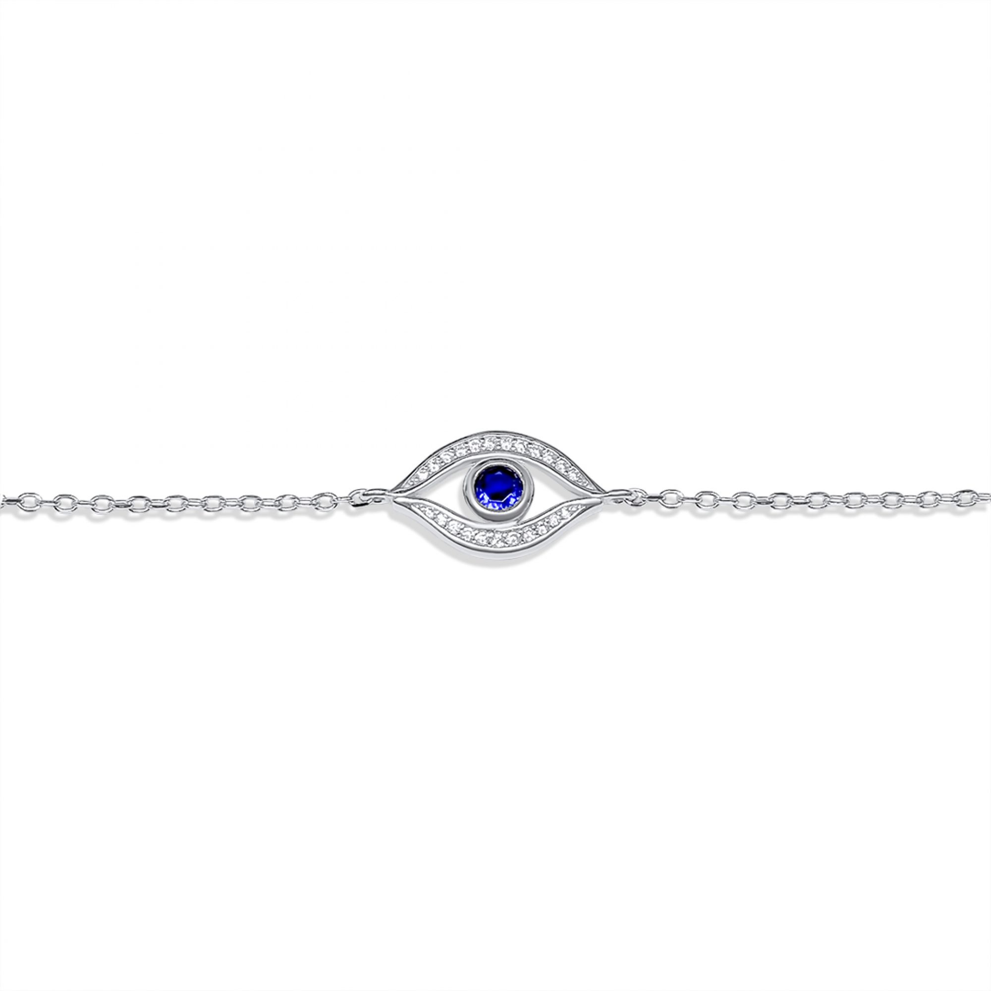 Eye bracelet with zircon stones
