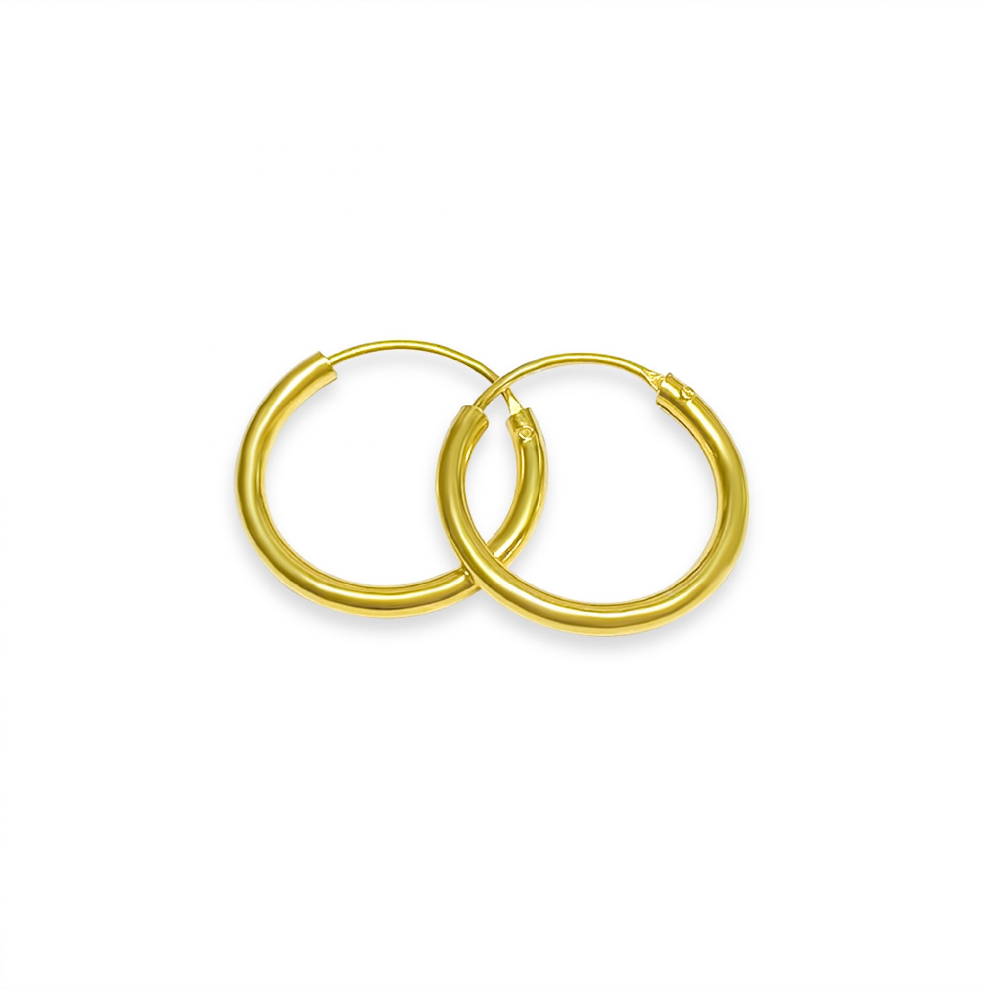 Gold plated hoops (14mm)