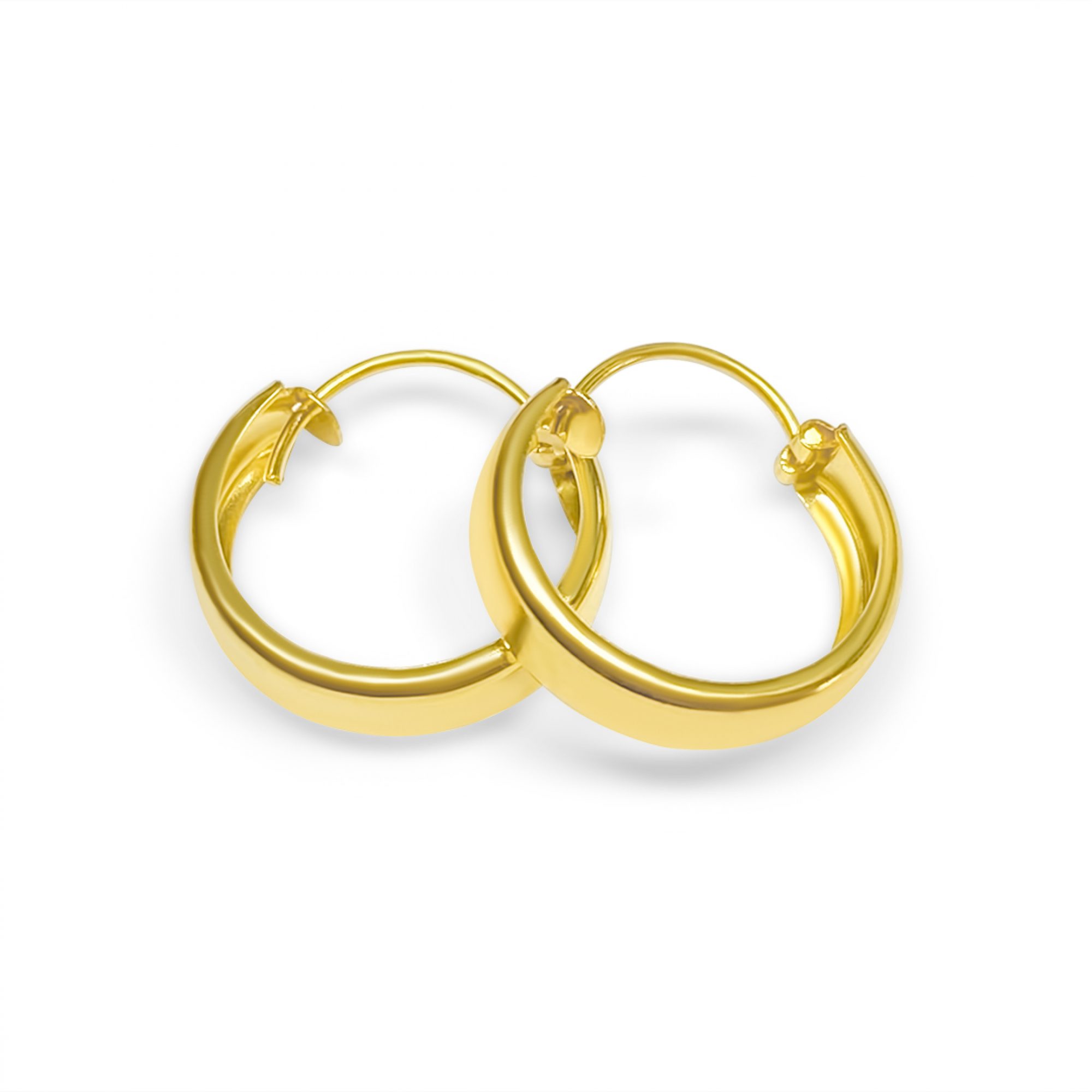 Gold plated hoops (16.5mm)