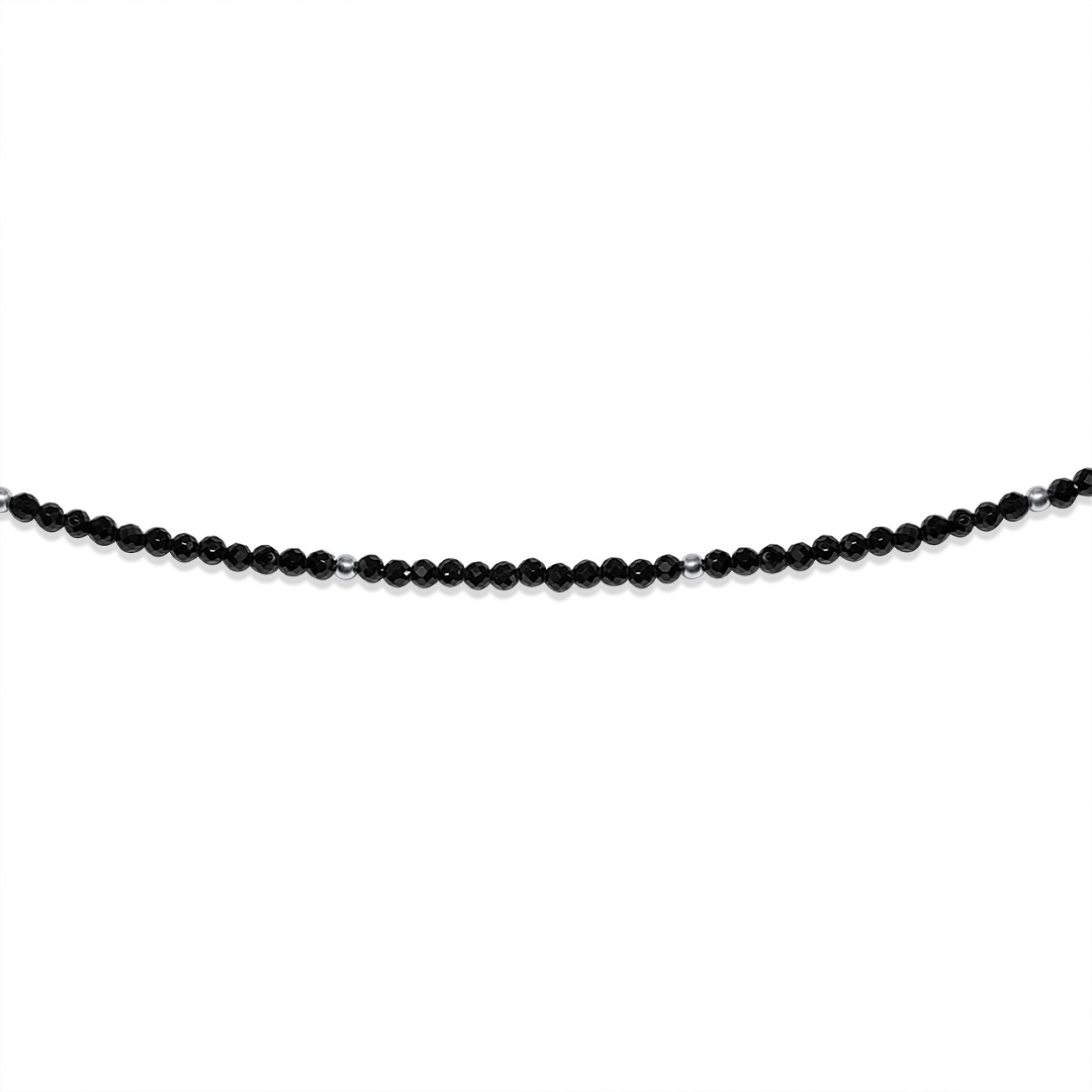 Anklet with onyx beads
