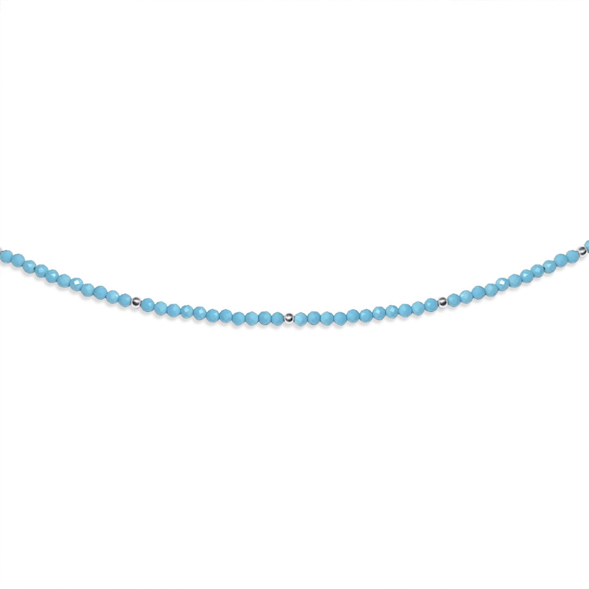 Anklet with turquoise beads
