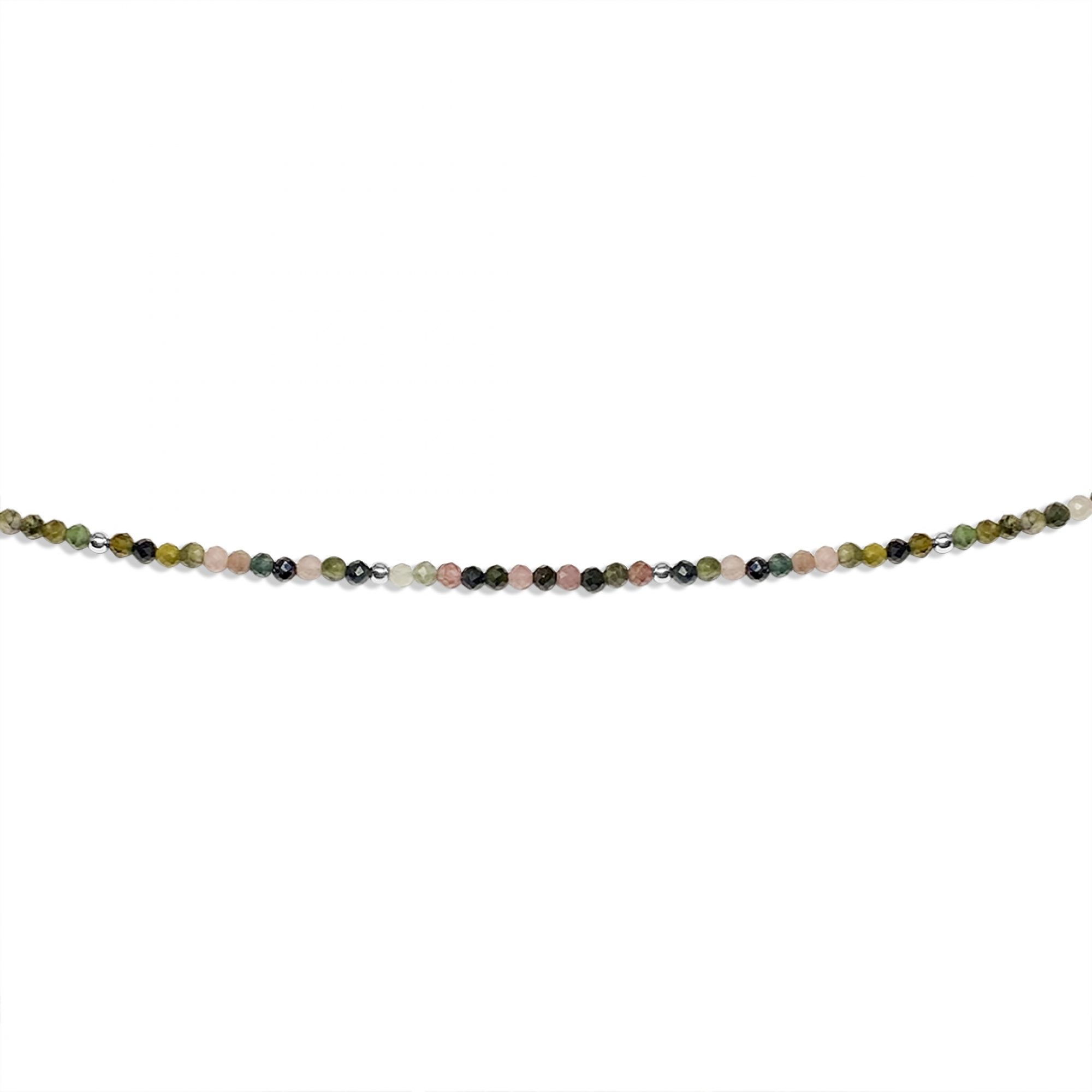 Anklet with tourmaline beads