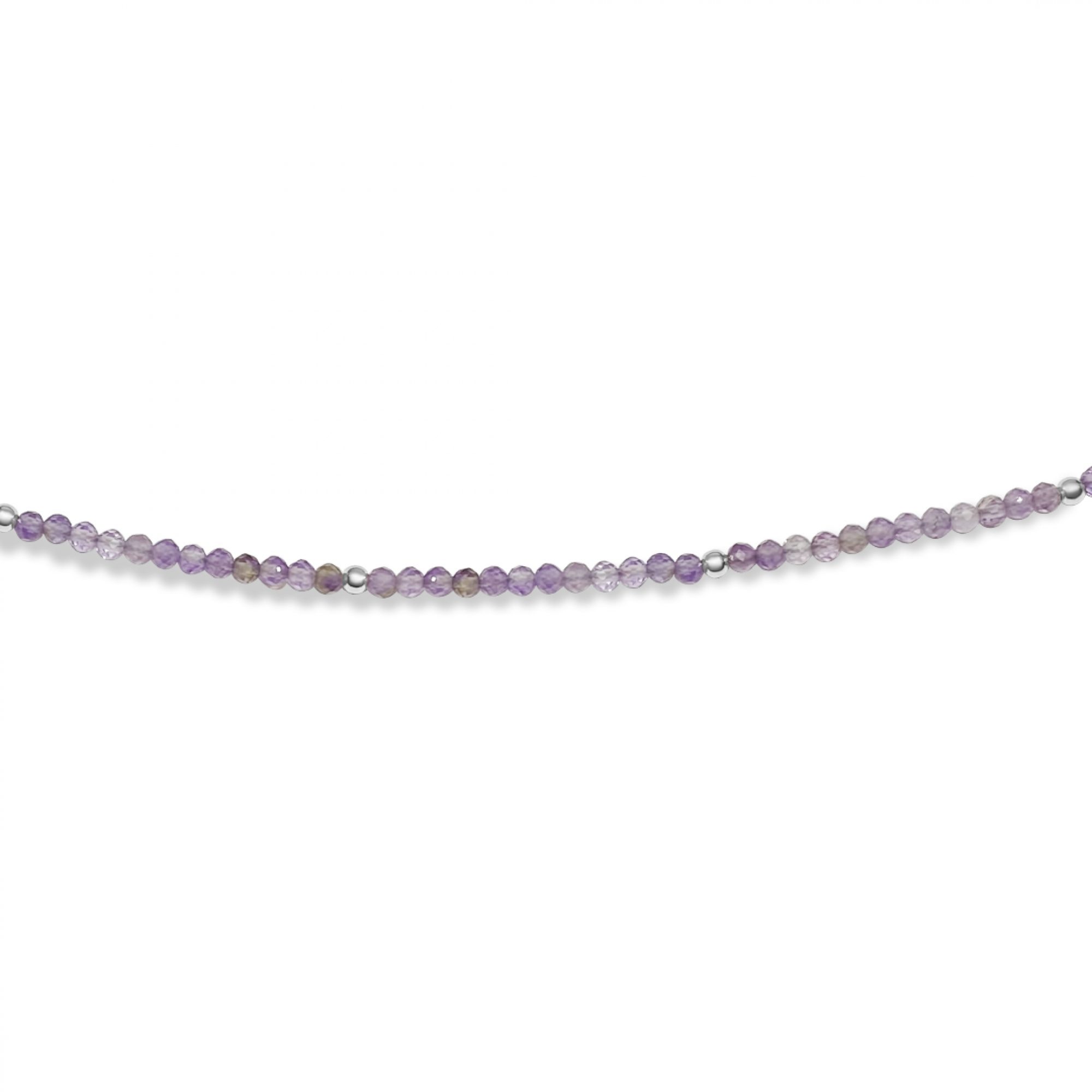 Anklet with amethyst beads
