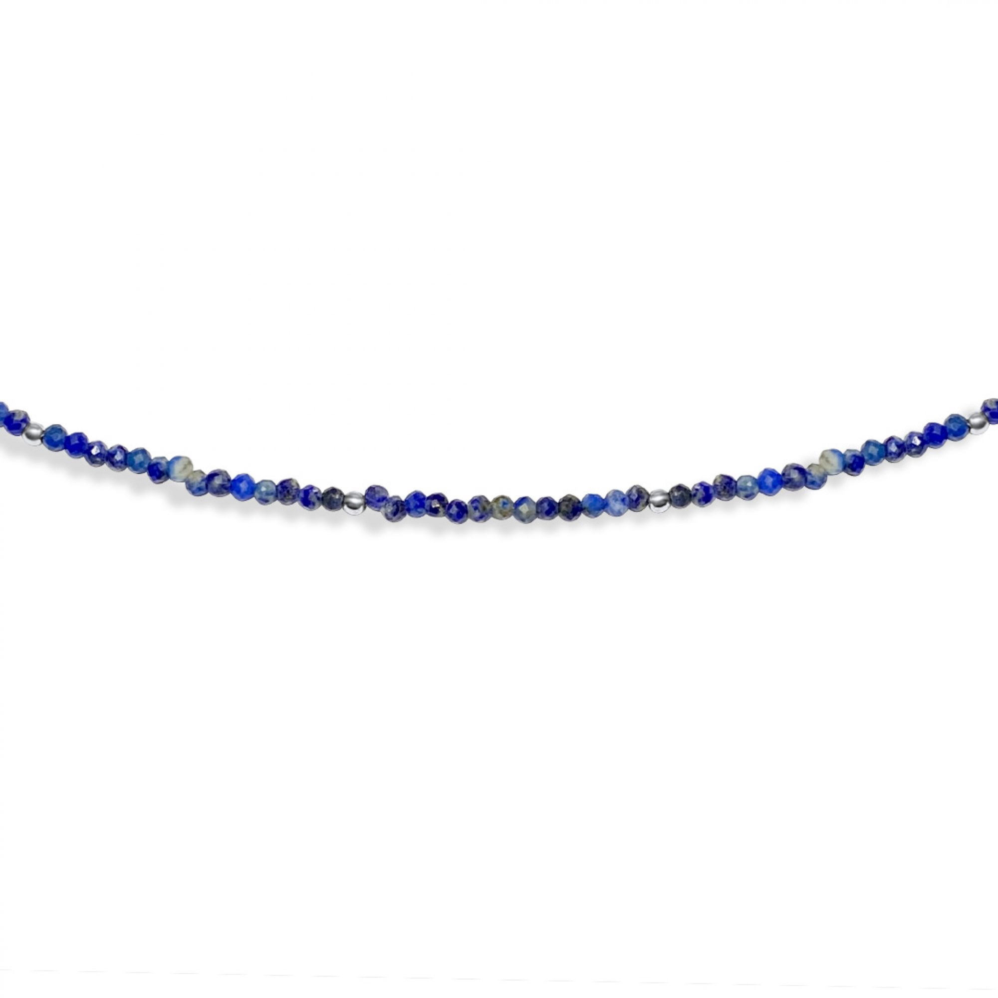 Anklet with lapis lazuli beads