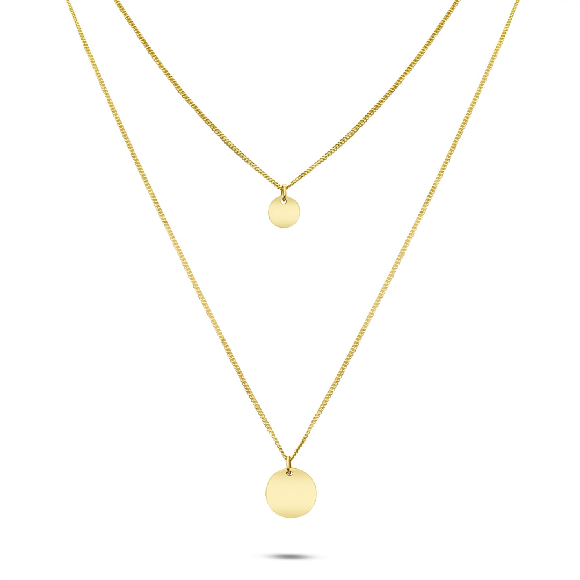 Double gold plated necklace