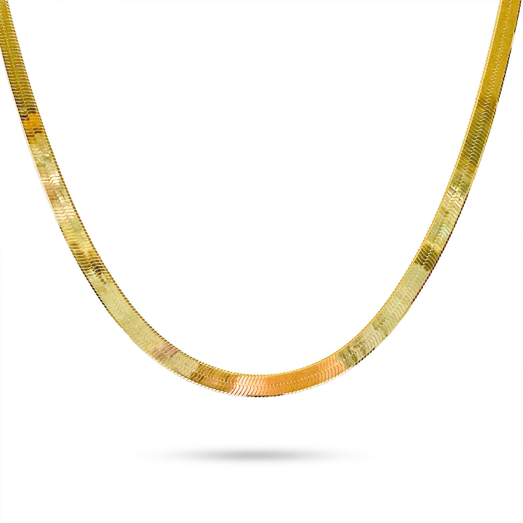 Gold plated snake chain necklace