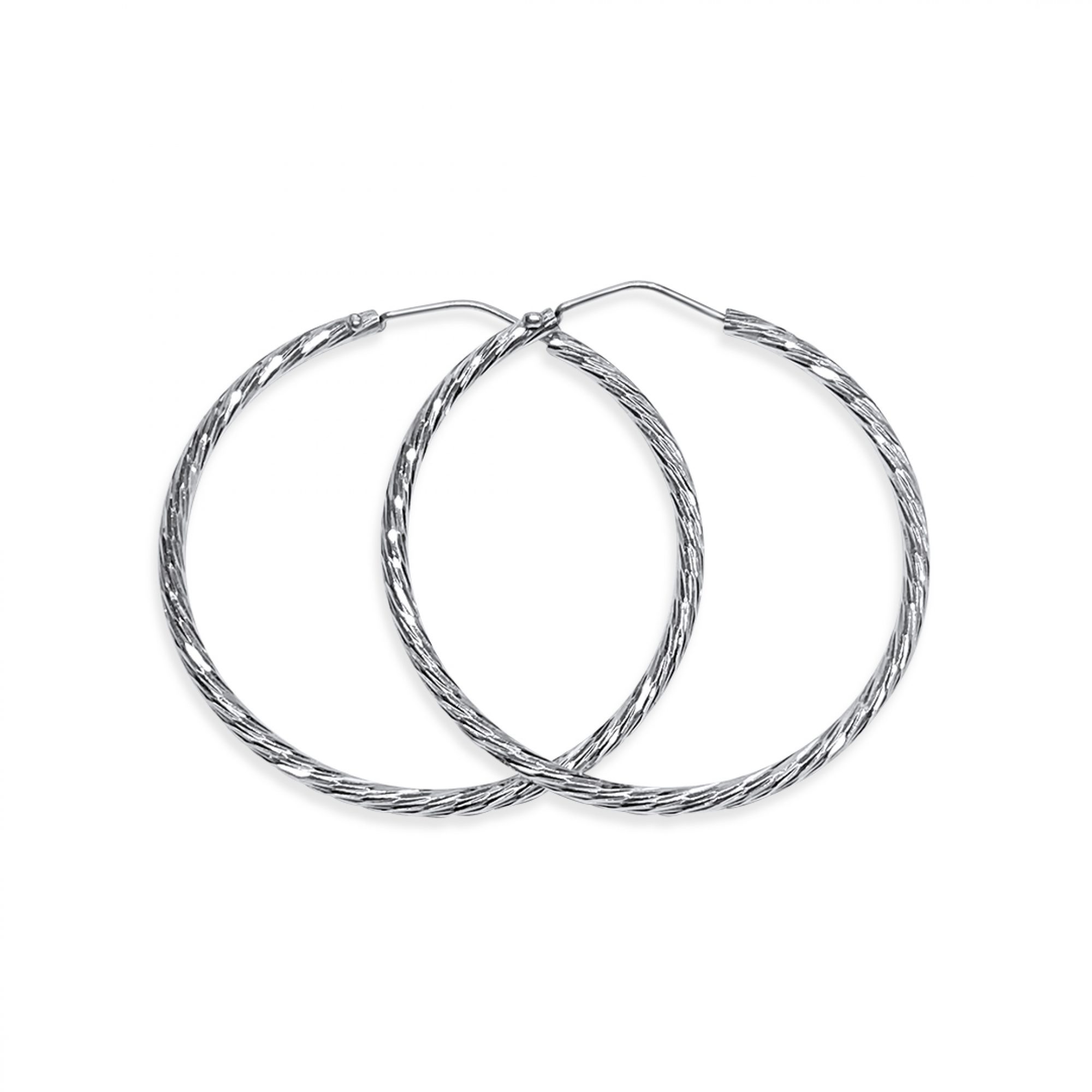 Silver engraved hoops (40mm)