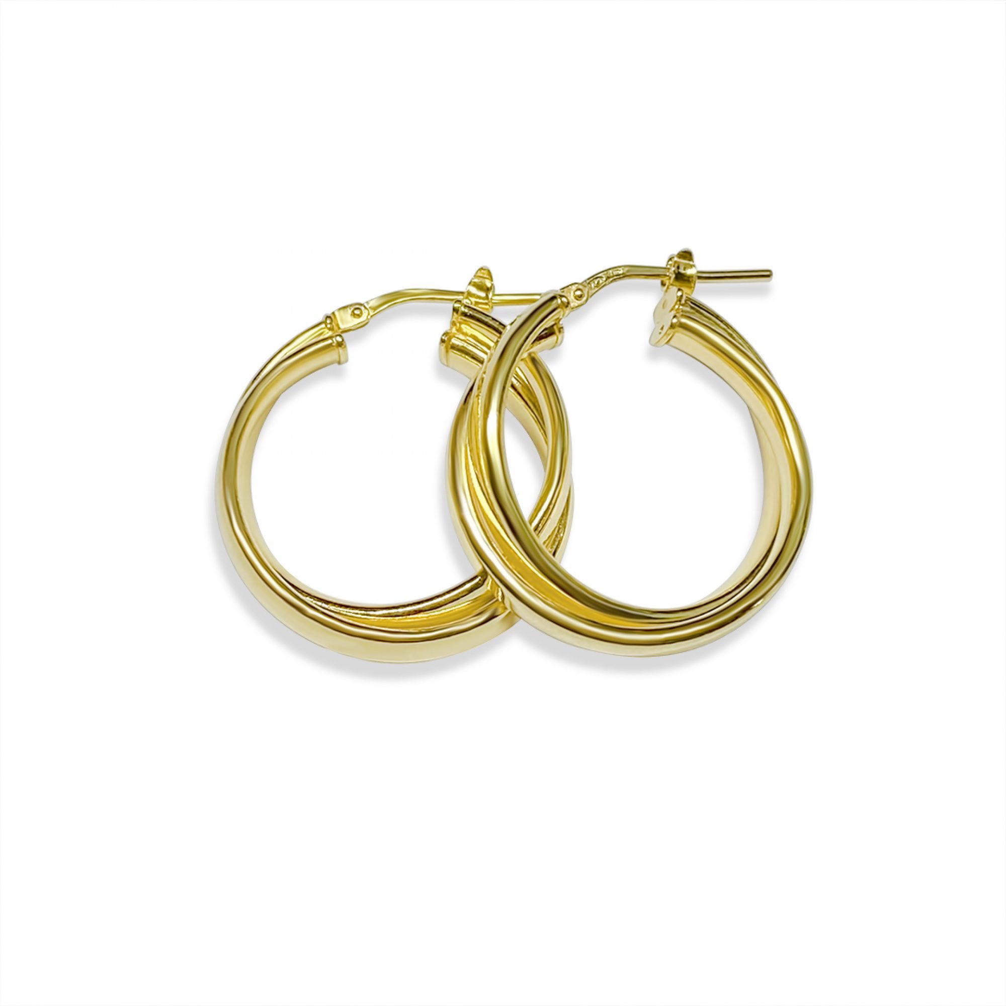 Gold plated double hoops (24mm)