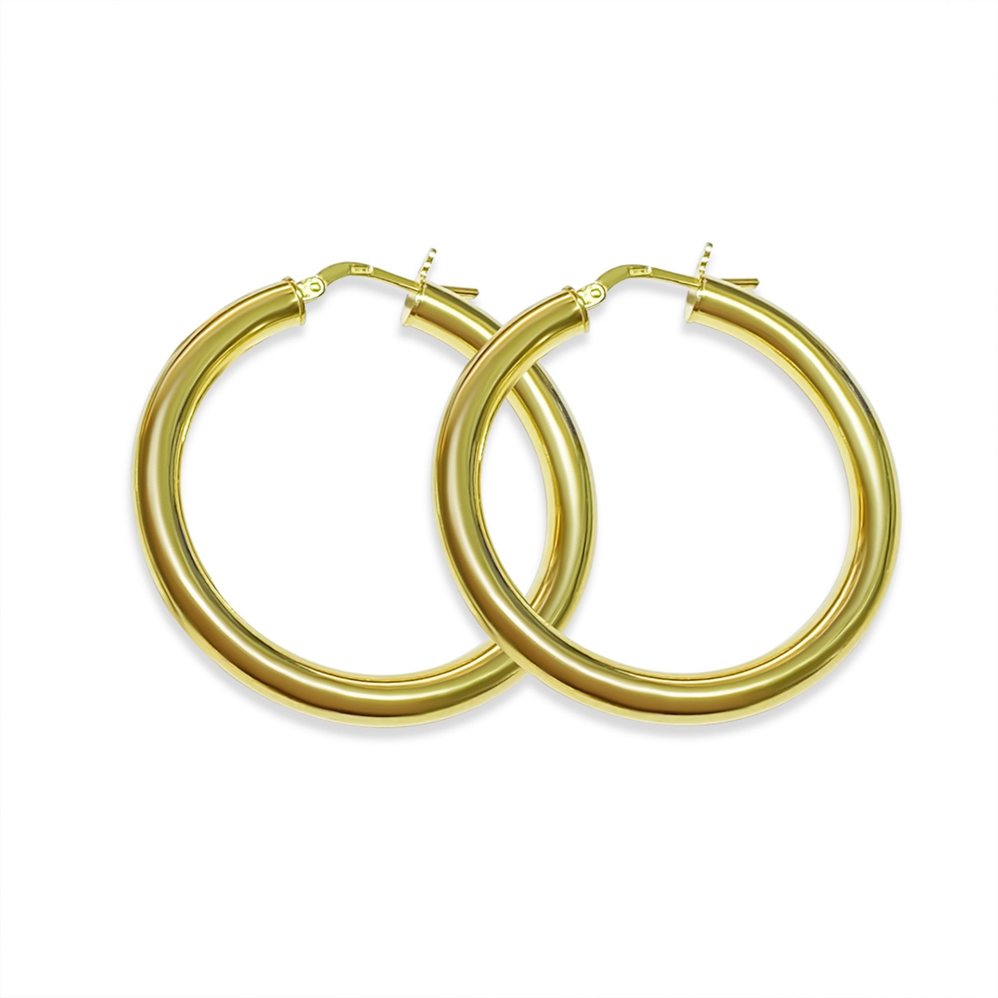 Gold plated hoops (38mm)