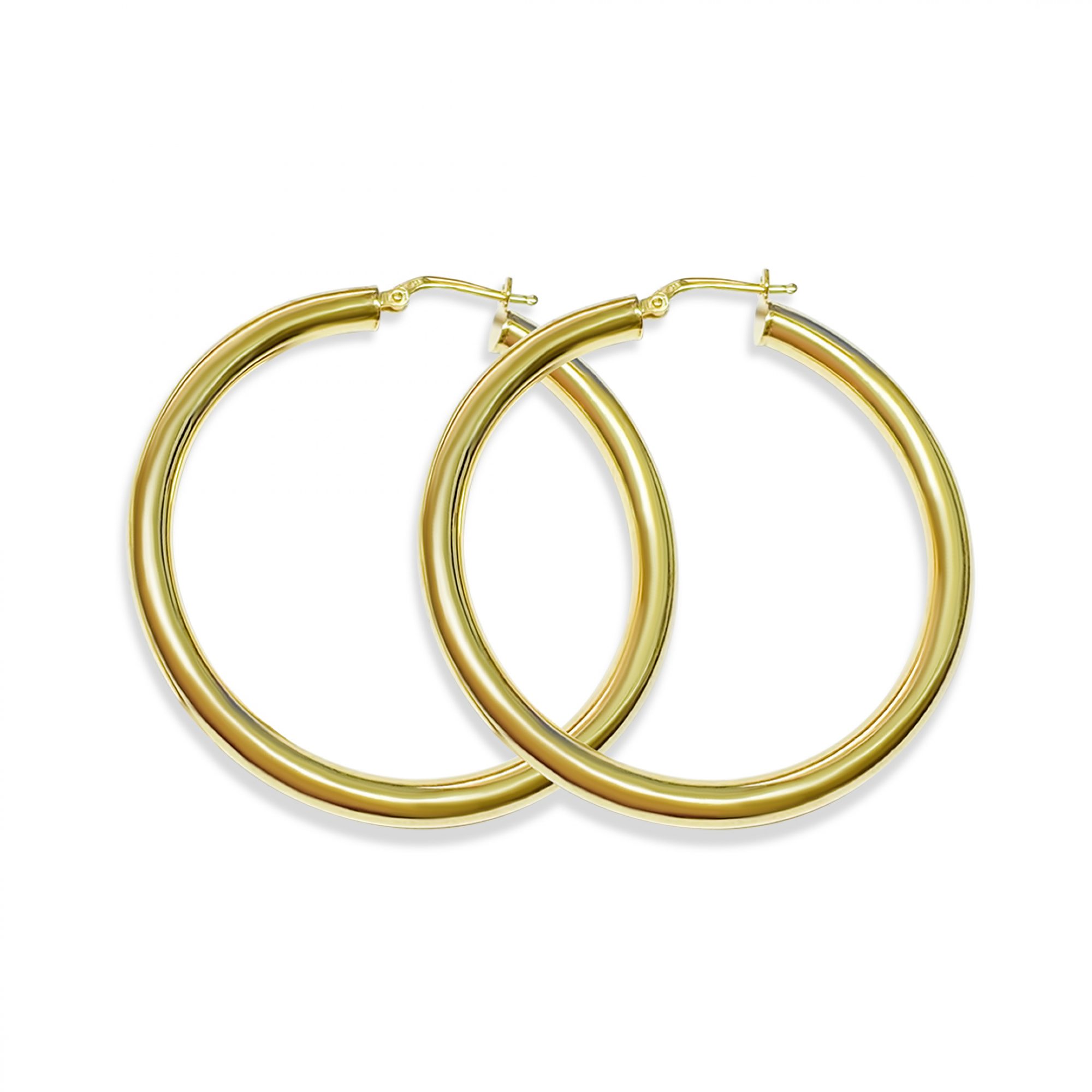 Gold plated hoops (48mm)