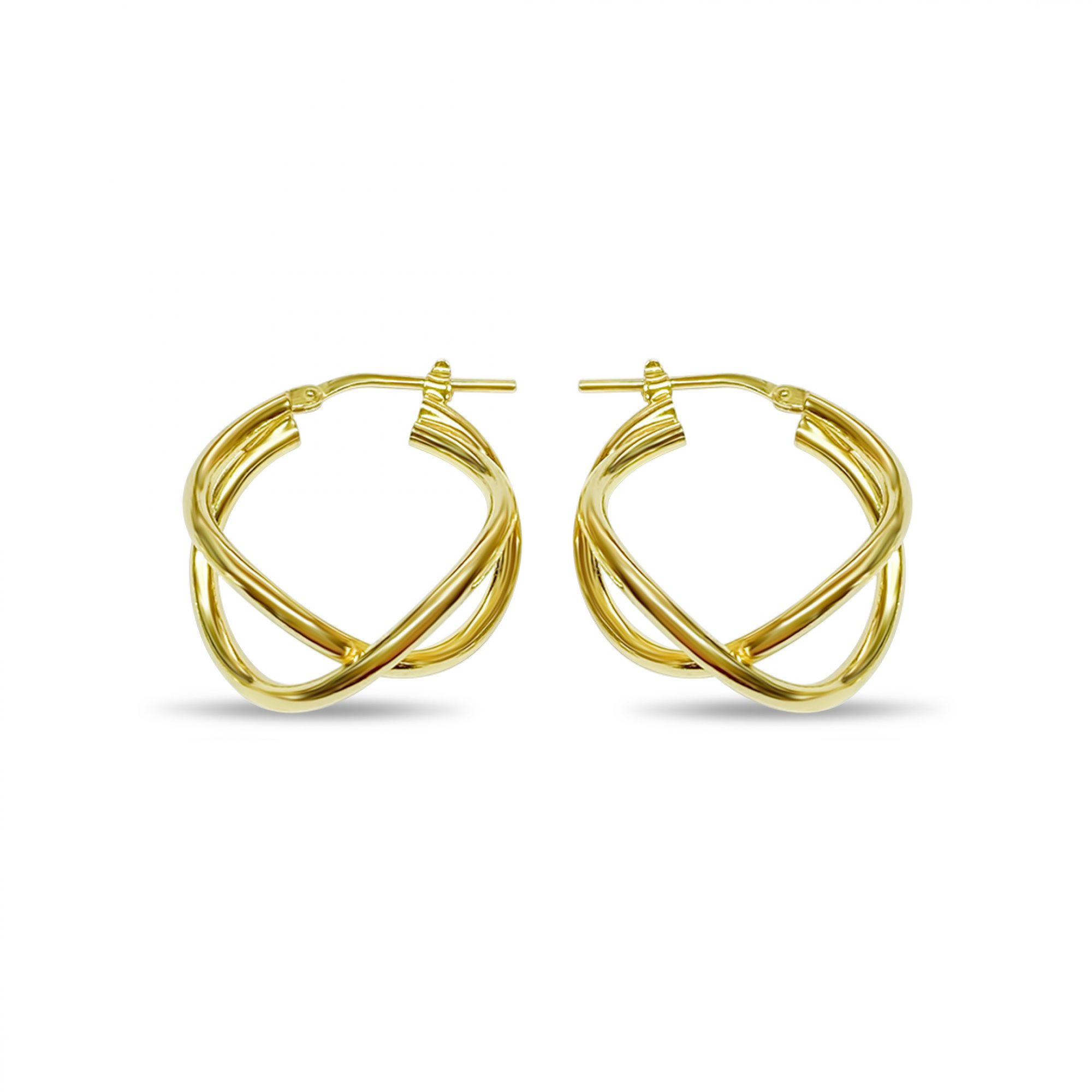Gold plated double hoops (23mm)