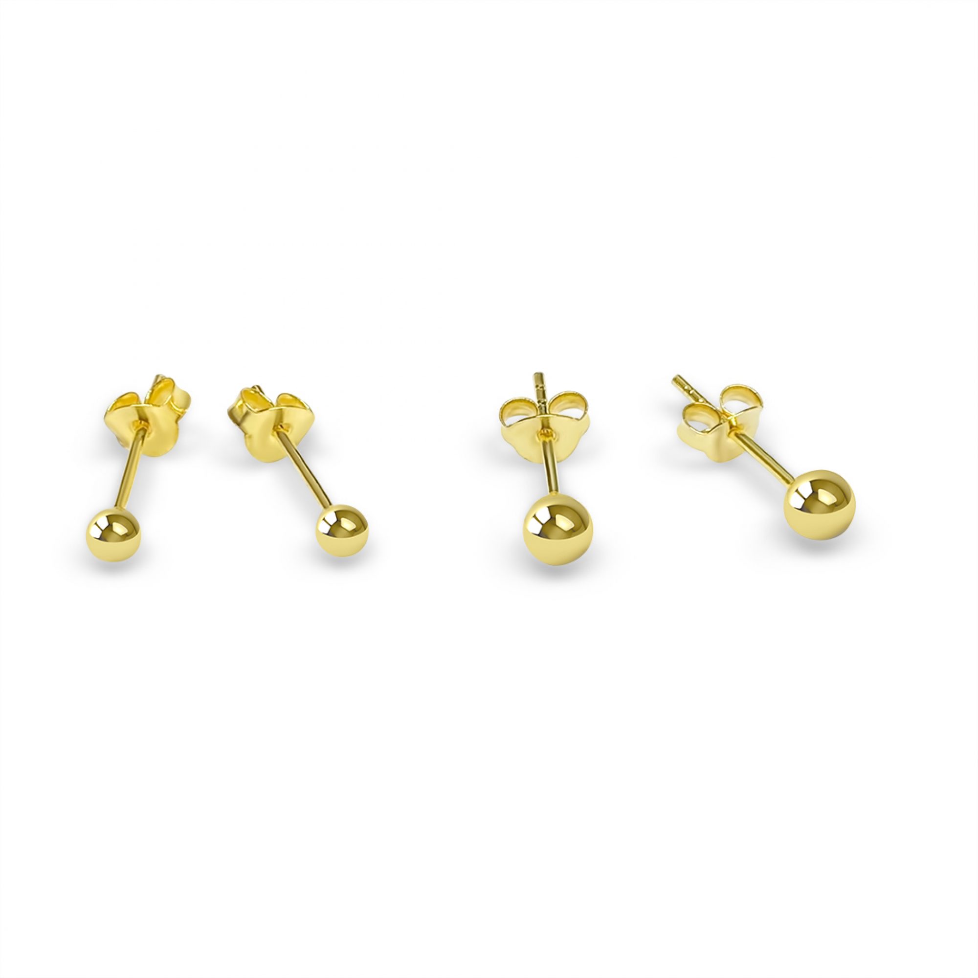 Gold plated stud earrings