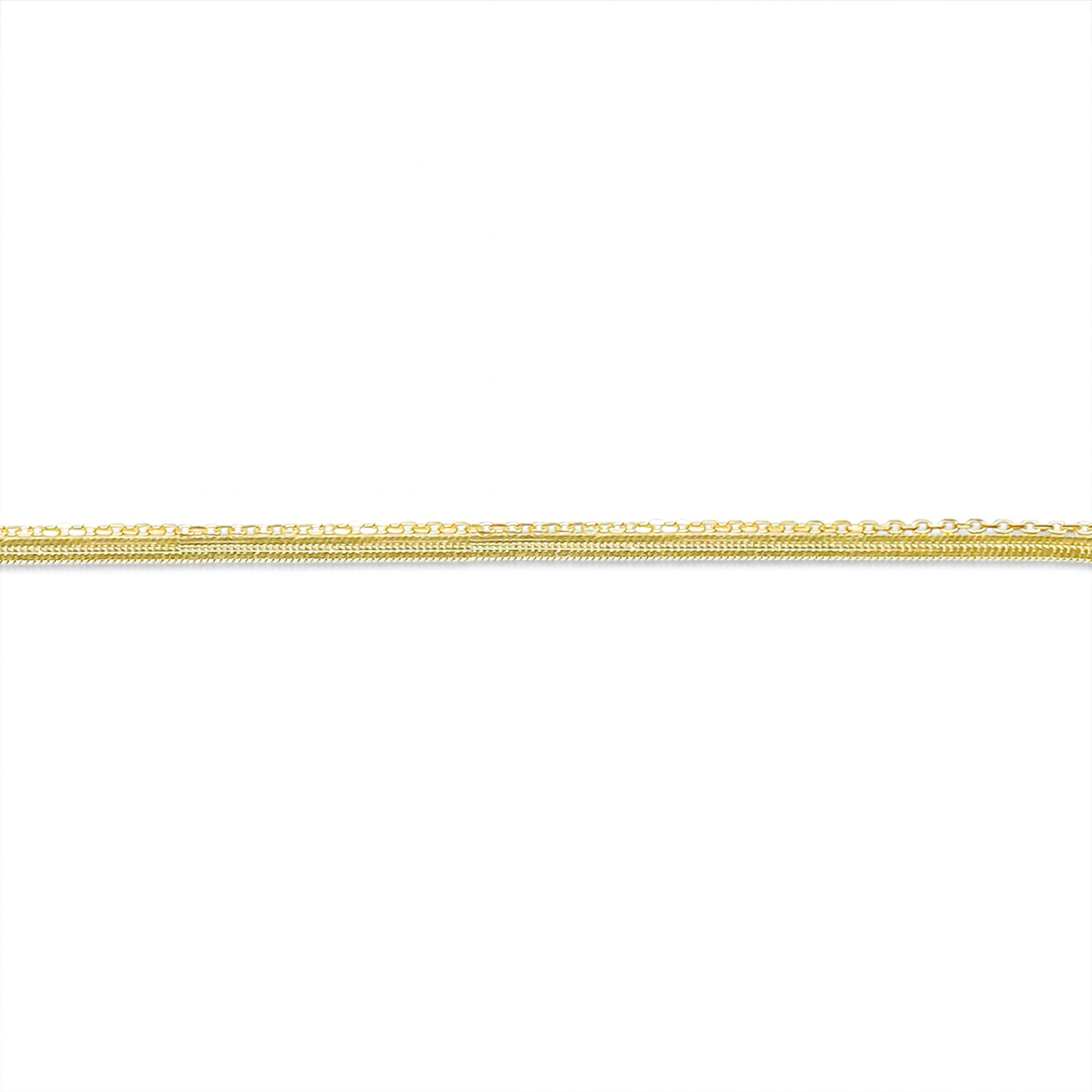 Gold plated double chain bracelet