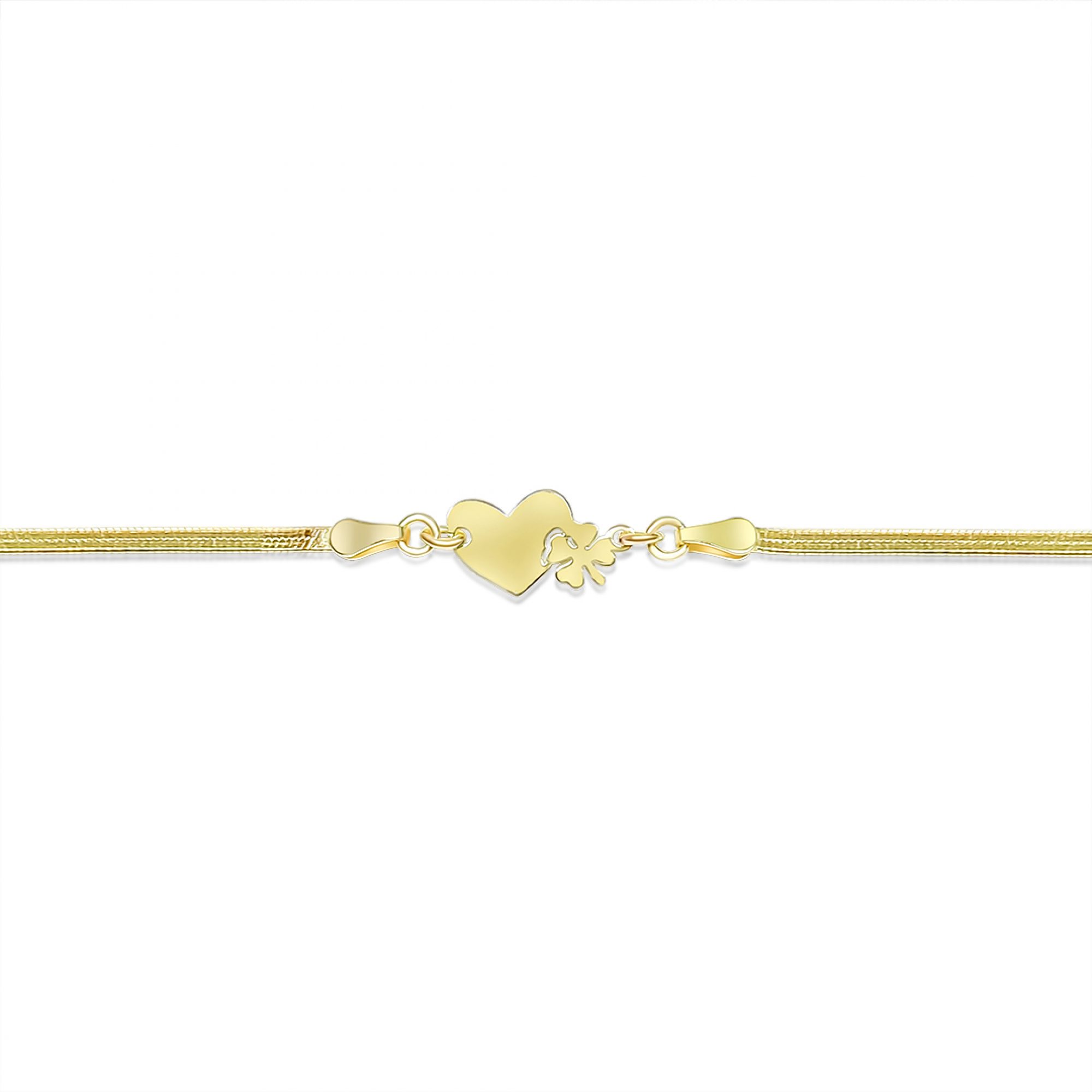 Gold plated heart bracelet