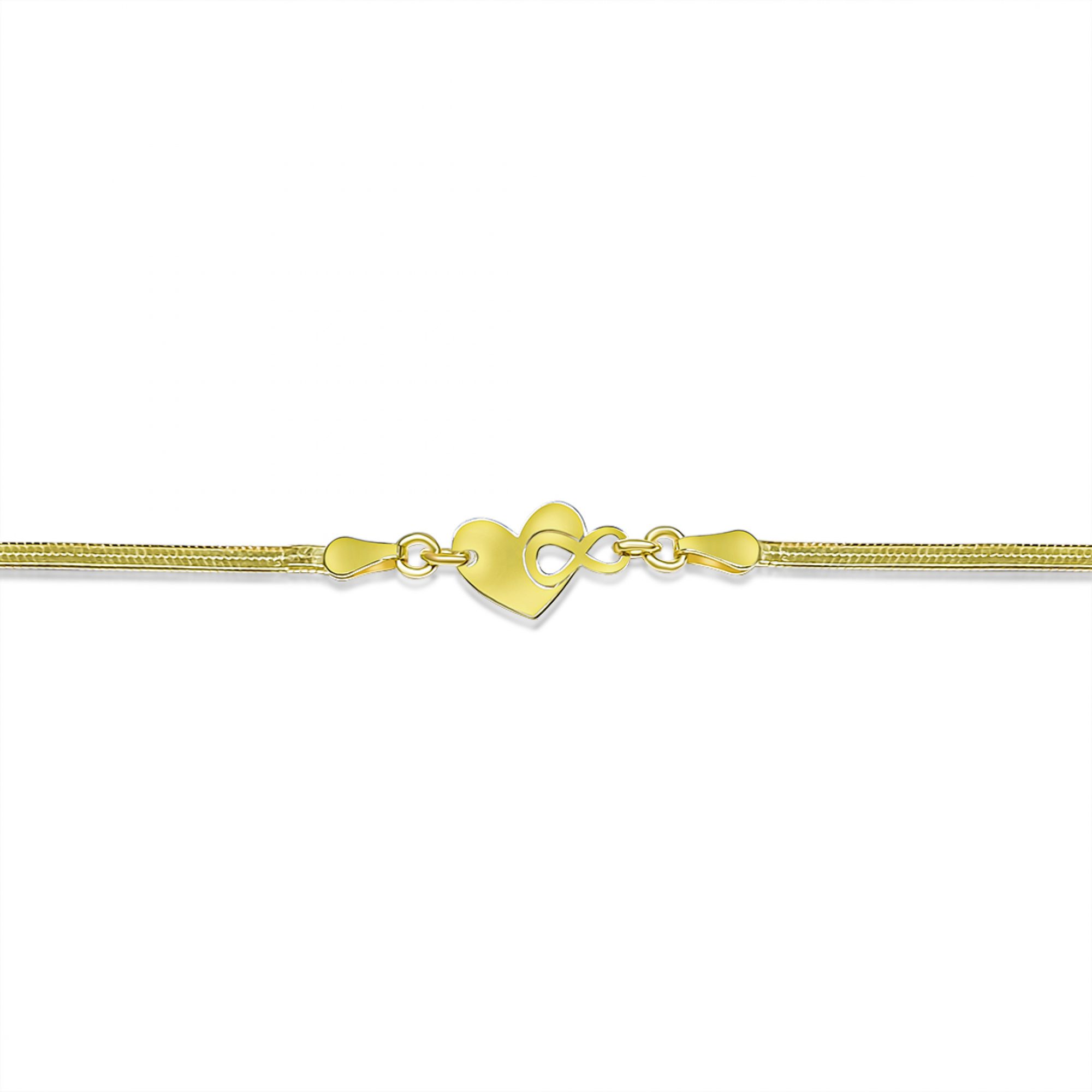 Gold plated heart bracelet