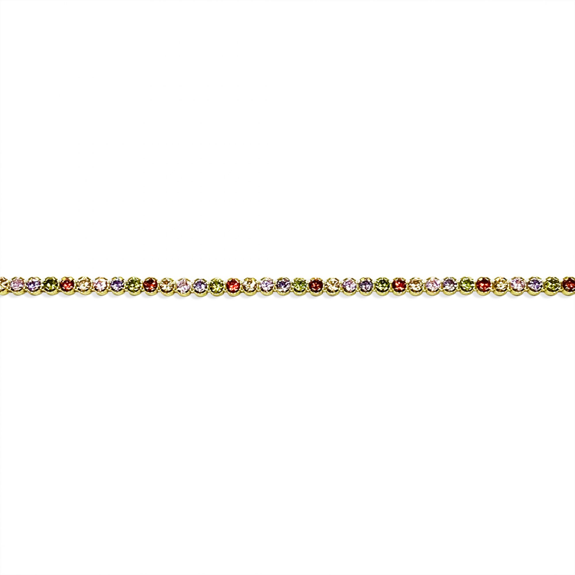 Gold plated bracelet with zircon stones