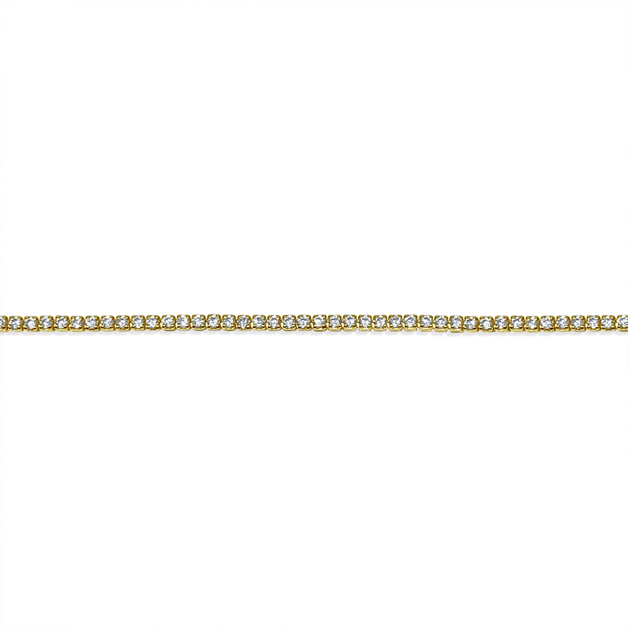 Gold plated bracelet with zircon stones