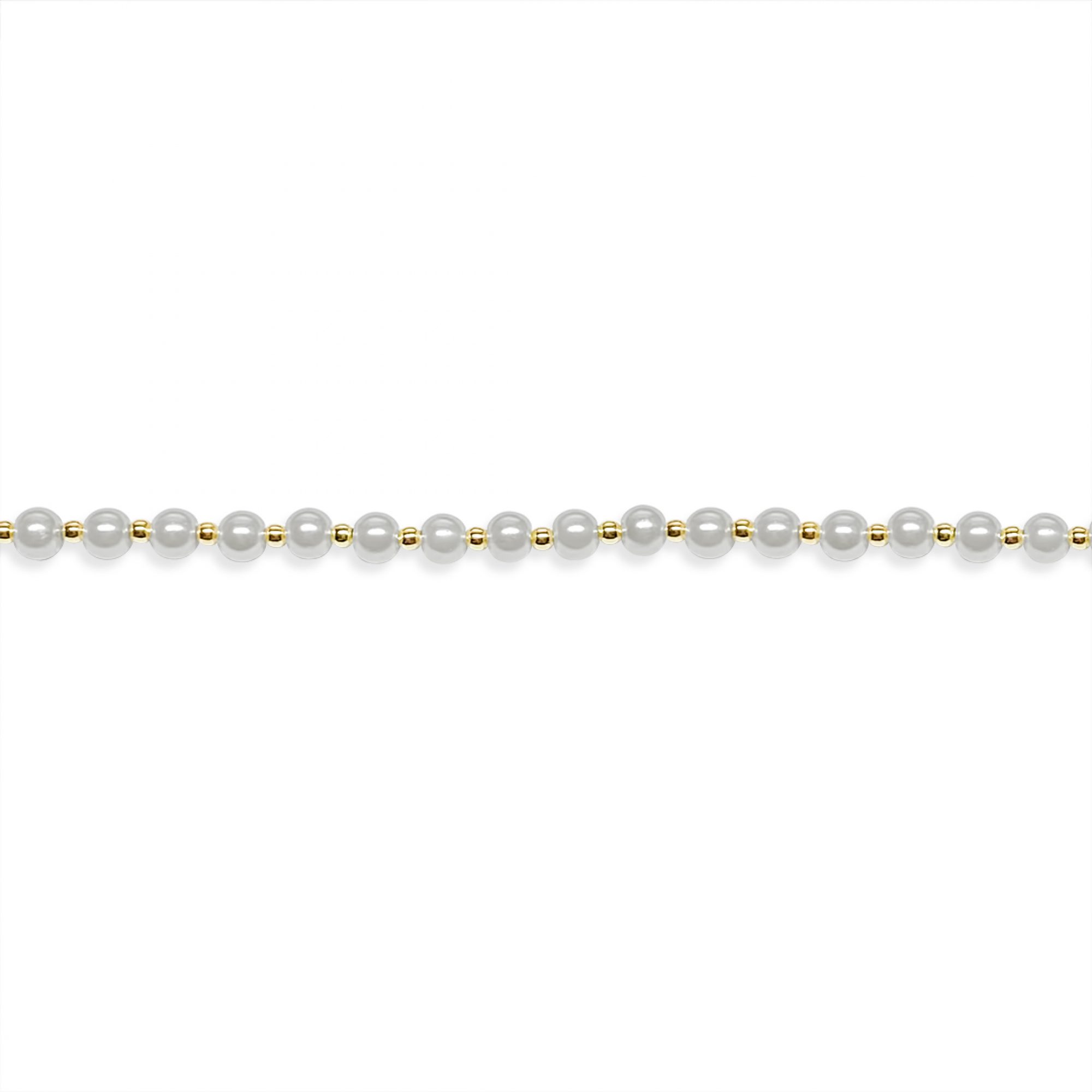 Gold plated bracelet with pearls