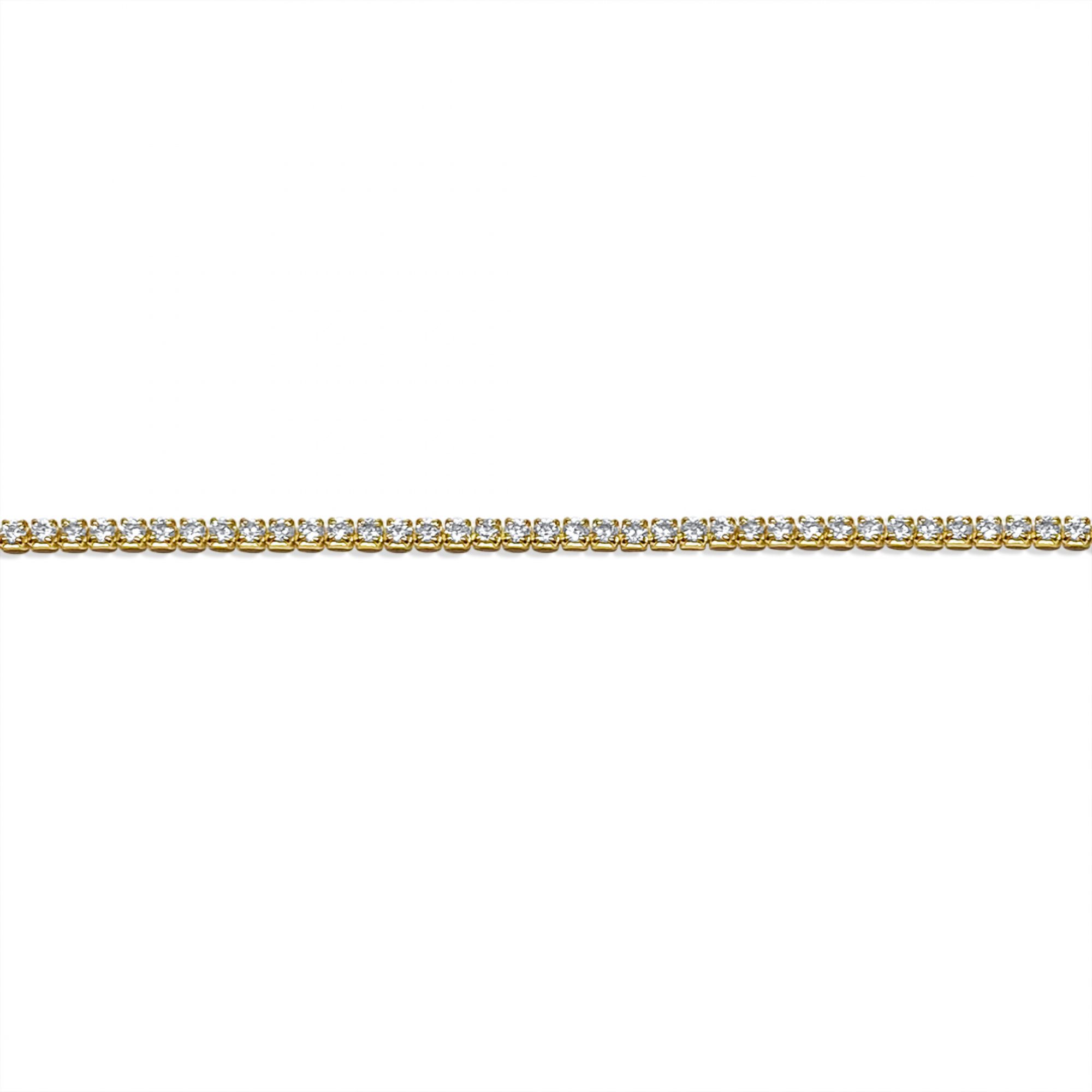 Gold plated bracelet with zircon stones