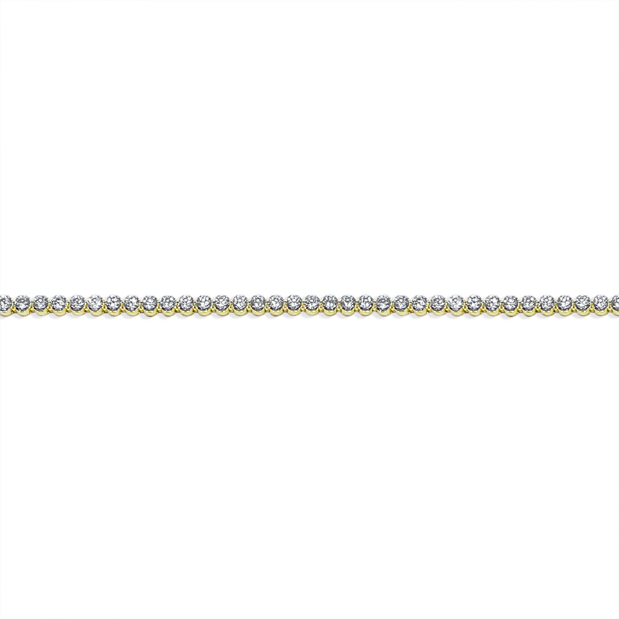 Gold plated bracelet with zircon stones