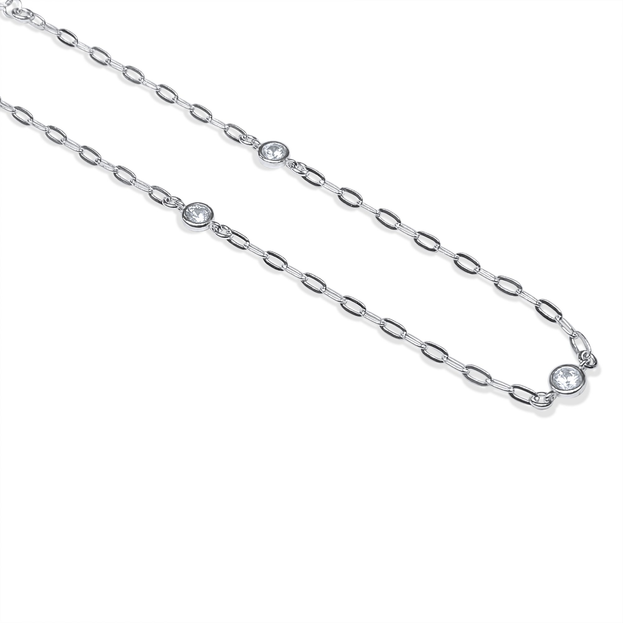 Anklet with zircon stones