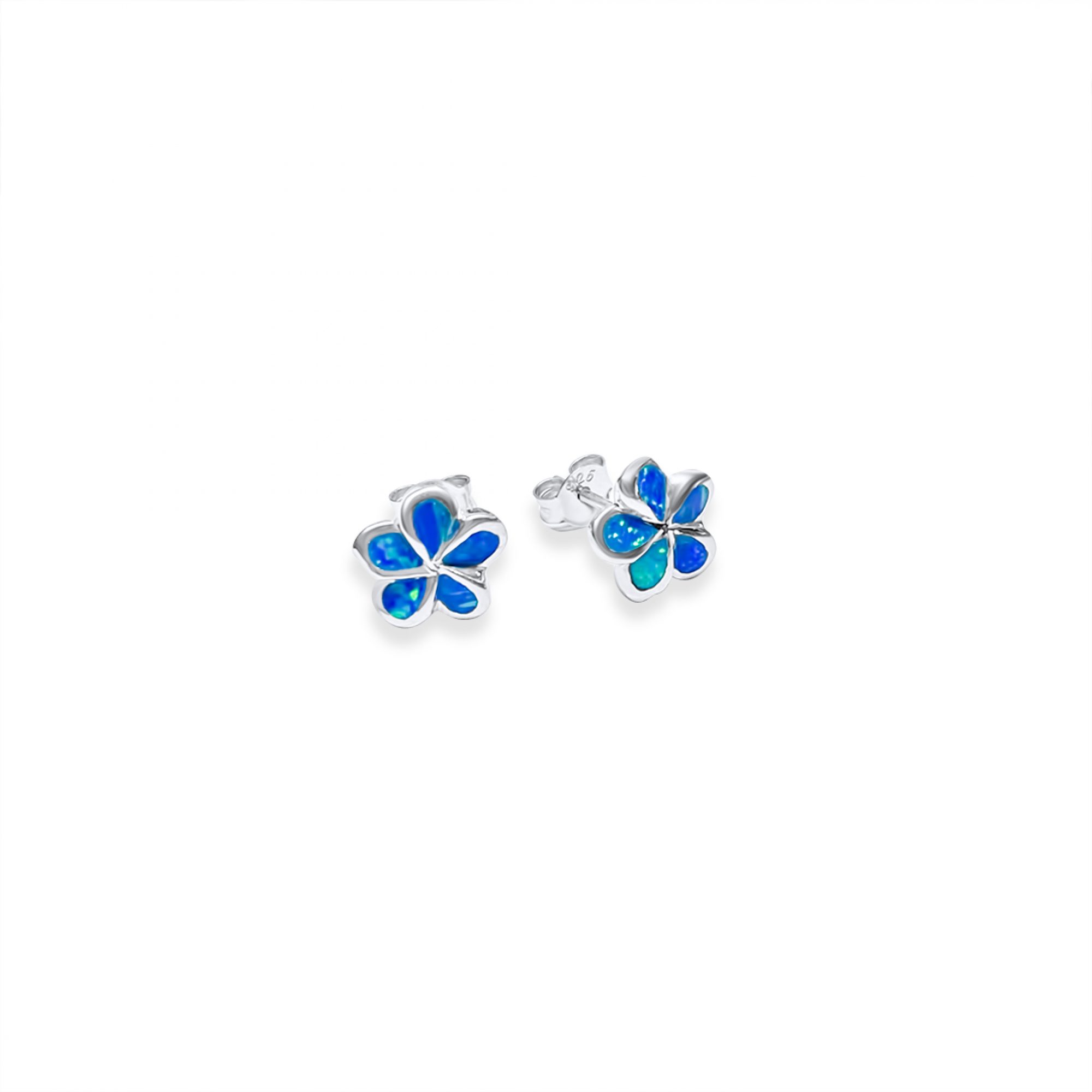Stud flower opal earrings 