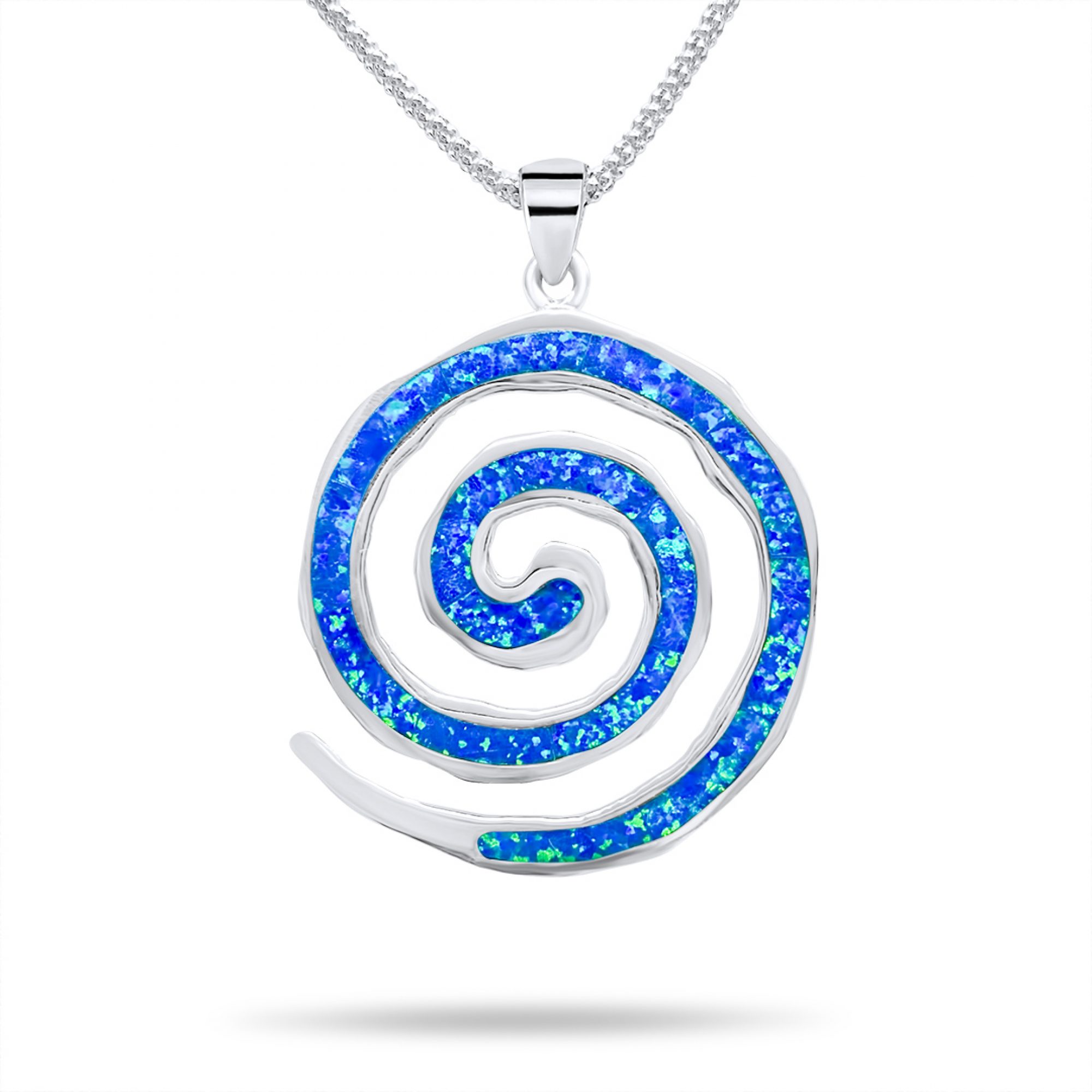 Opal spiral pendant