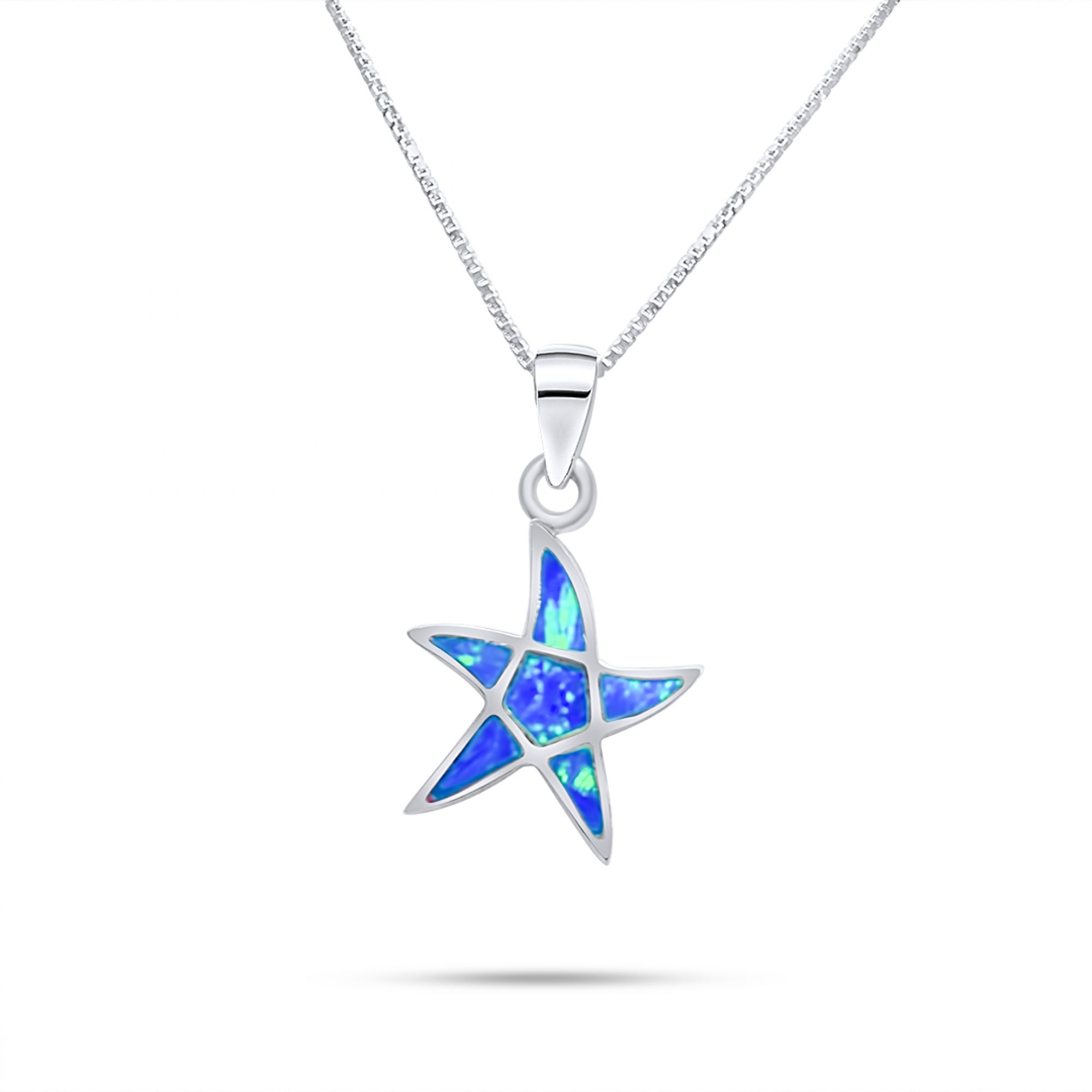 Opal starfish pendant