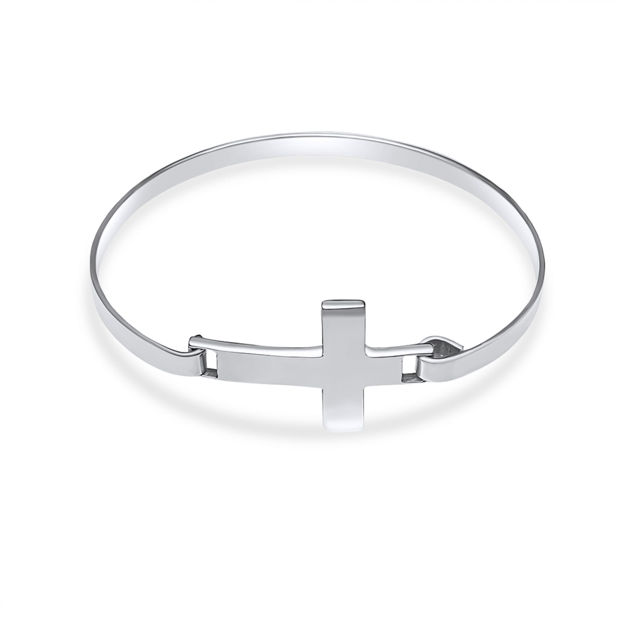 Cross bangle bracelet