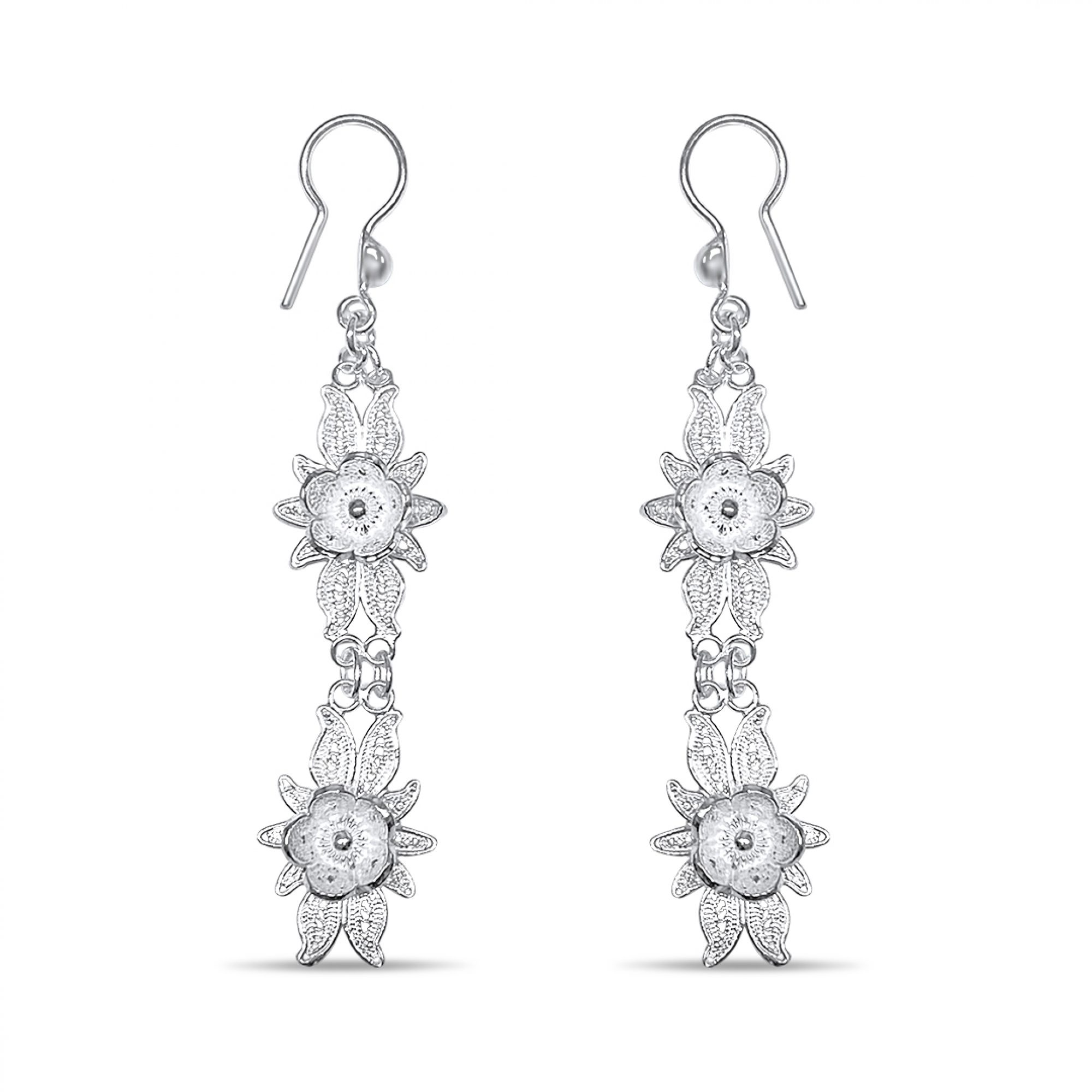 Σκουλαρίκια φιλιγκράν κρεμαστά