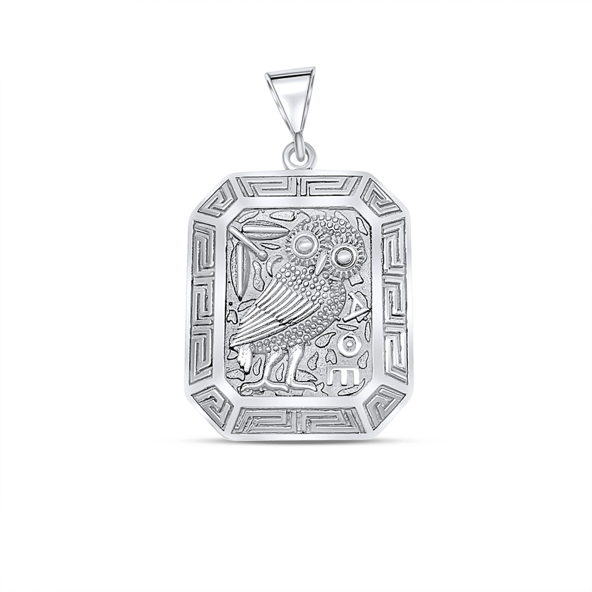 Owl pendant with meander